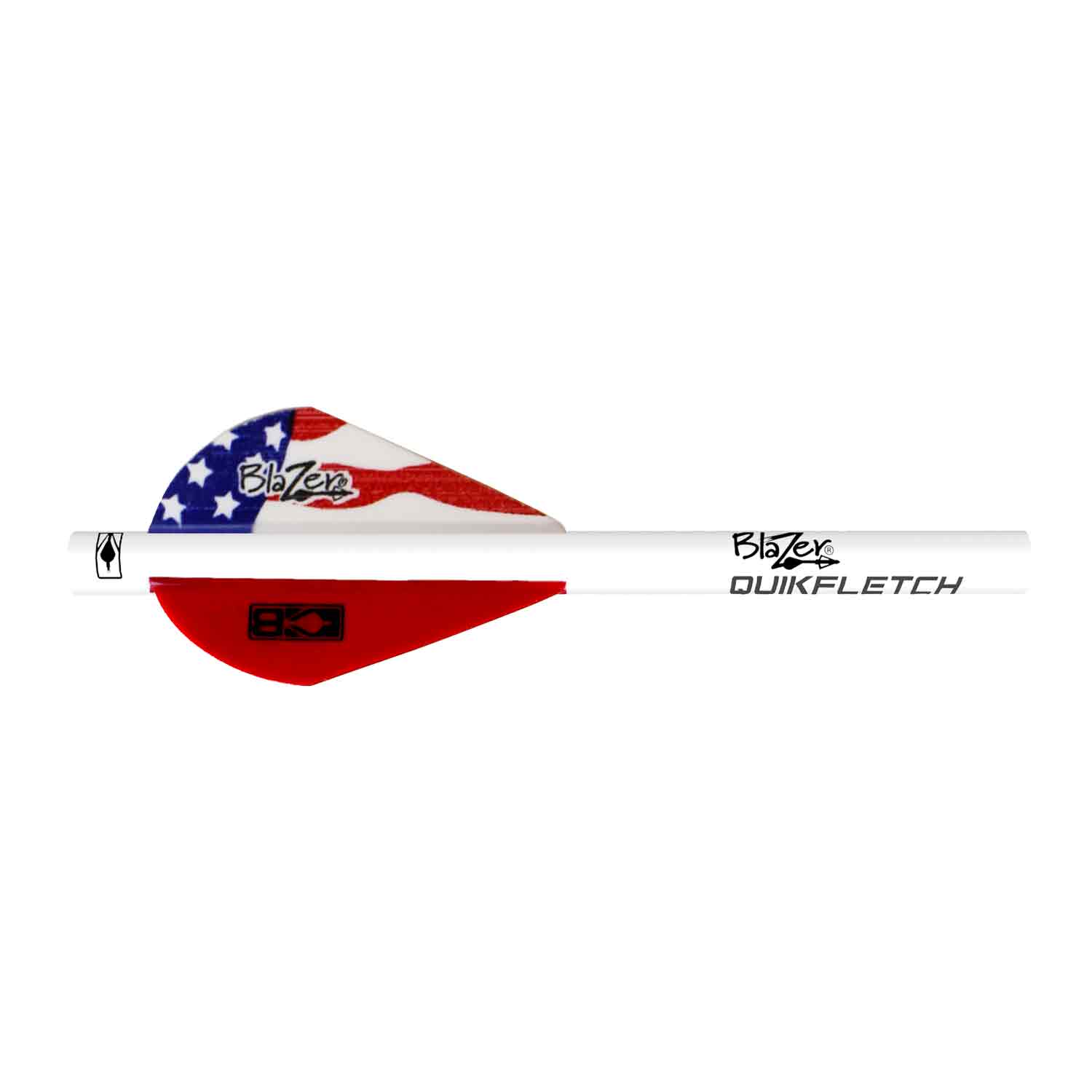 Bohning Blazer Quikfletch American Flag Archery Vanes - High Performance Arrow Fletching for Target Shooting & Hunting