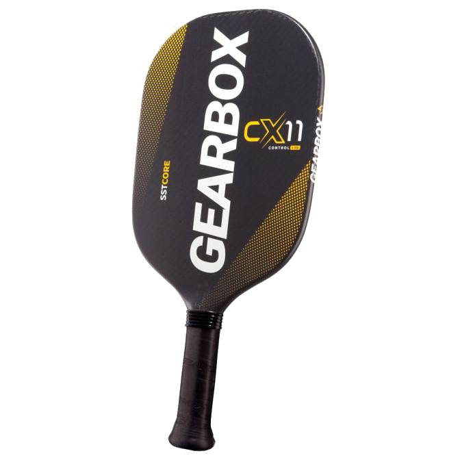 Gearbox CX11Q Quad Control Pickleball Paddle - Lightweight 8.5oz Performance Racket for Competitive Play (Yellow) | Perfect for Tournaments & Recreational Games