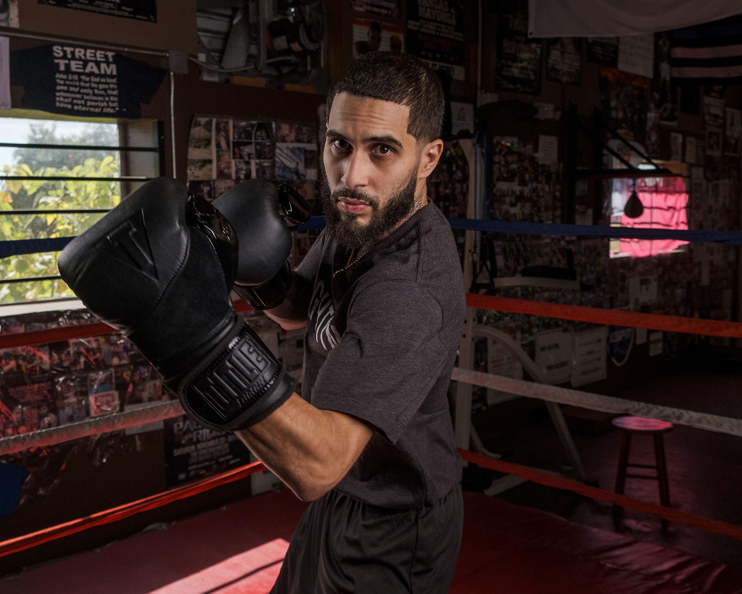 Blitz Bag Gloves 16 oz - Premium Boxing Training Gloves for Men & Women - Ideal for Heavy Bag Workouts, MMA, Kickboxing & Fitness Training - Black
