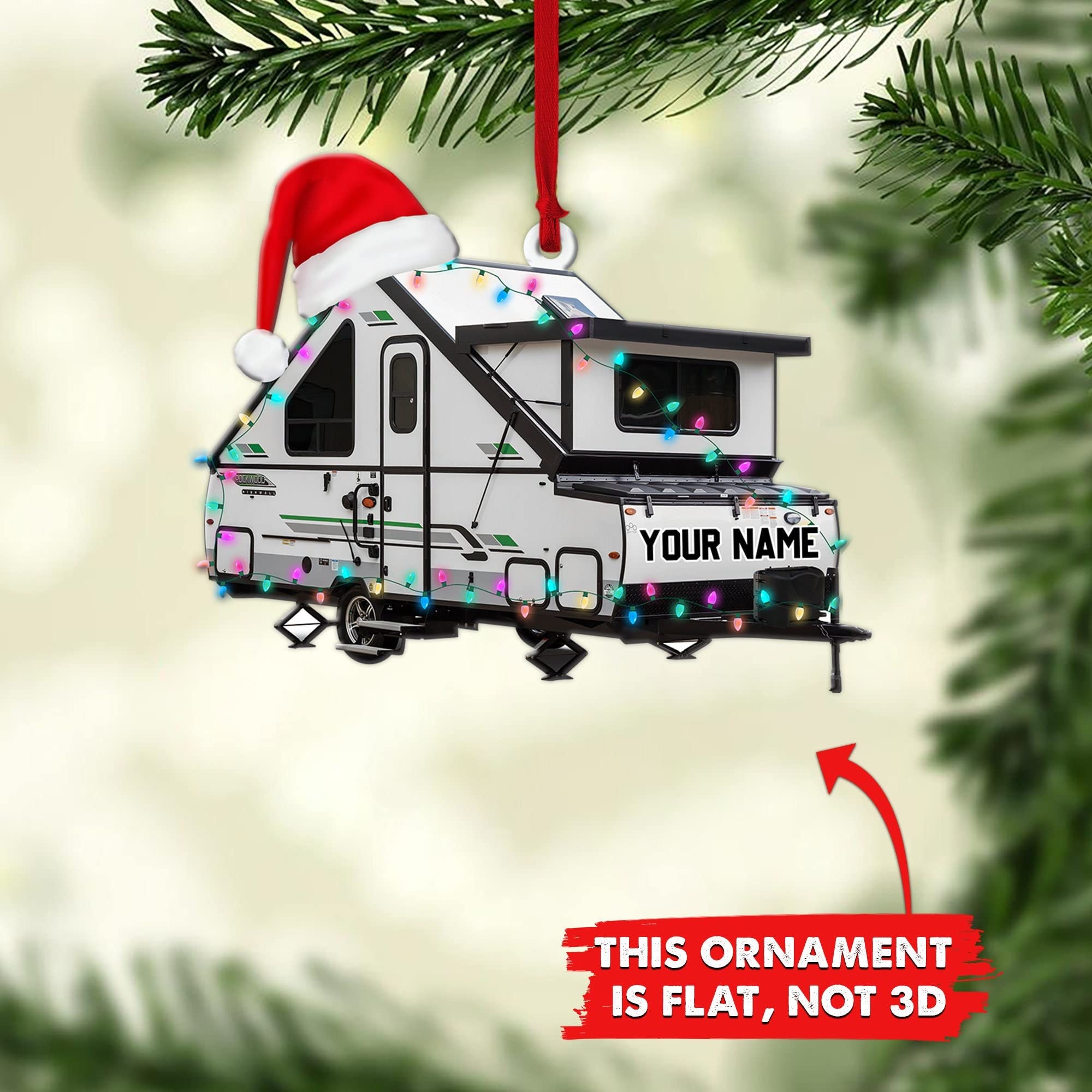Personalized Camping Christmas Ornaments - Handmade Camper Tree Decorations for RV Enthusiasts & Outdoor Lovers | Perfect for Holiday Gifts, Christmas Tree Decor & Camper Van Enthusiast Collectibles