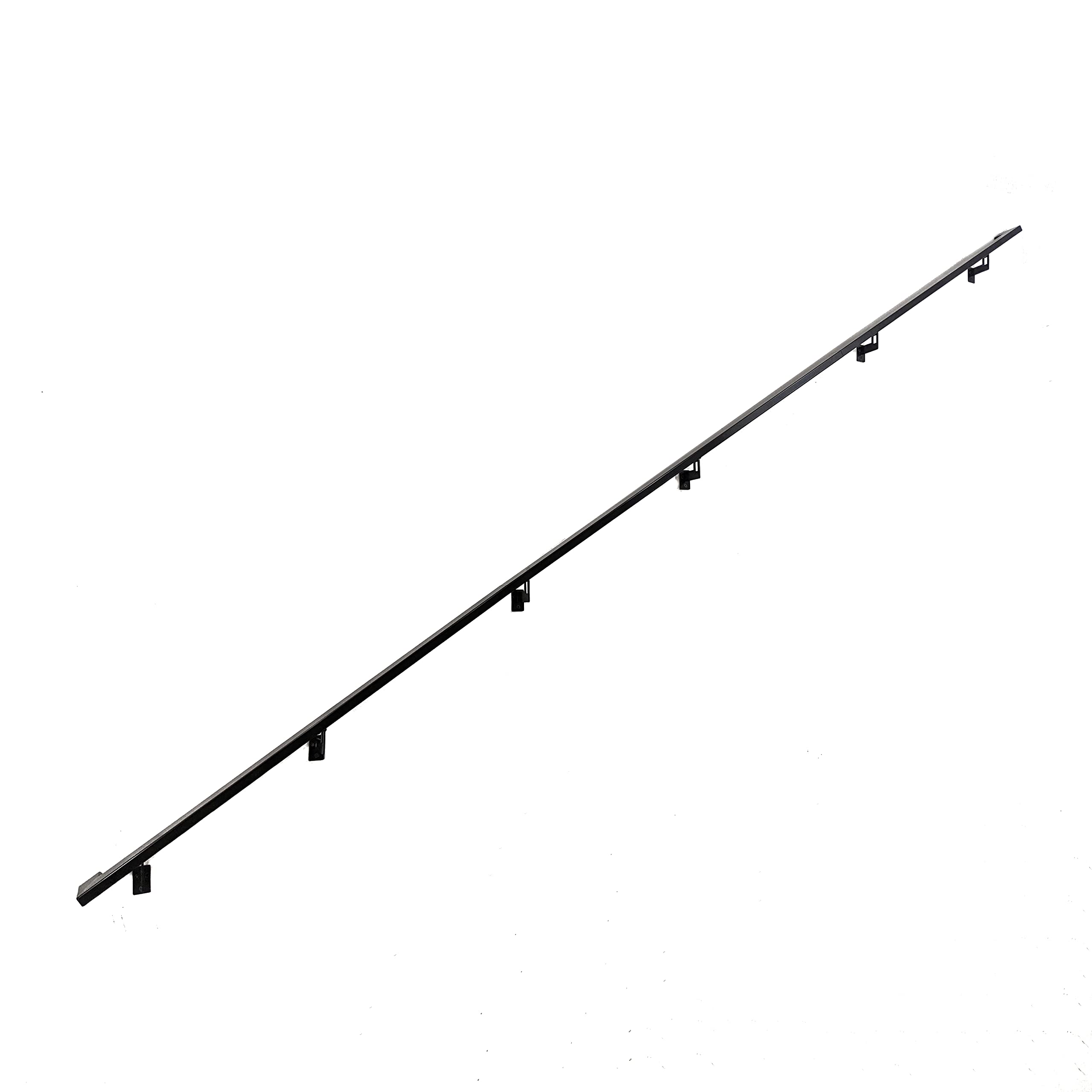 Modern Aluminum Handrail Grab Bar Kit with Adjustable Steel Brackets - 14ft Wall-Mounted Safety Rail in Matte Black Powder Coat for Stairs, Bathroom & Elderly Home Safety