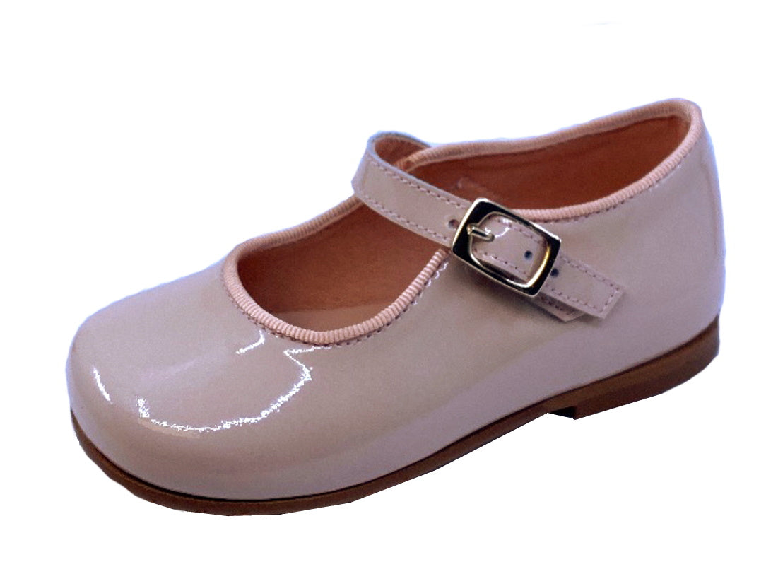 Clarys Girl's Mary Jane Shoes for Kids - Beige Ballet Flats with Comfortable Fit, Perfect for School, Parties & Special Occasions