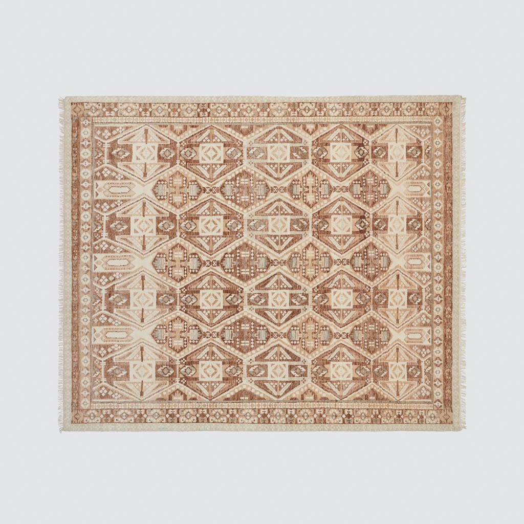 Handmade Danvi Hand Knotted Wool Area Rug - Non-Slip Traditional Persian Design for Living Room, Bedroom & Dining Room Decor