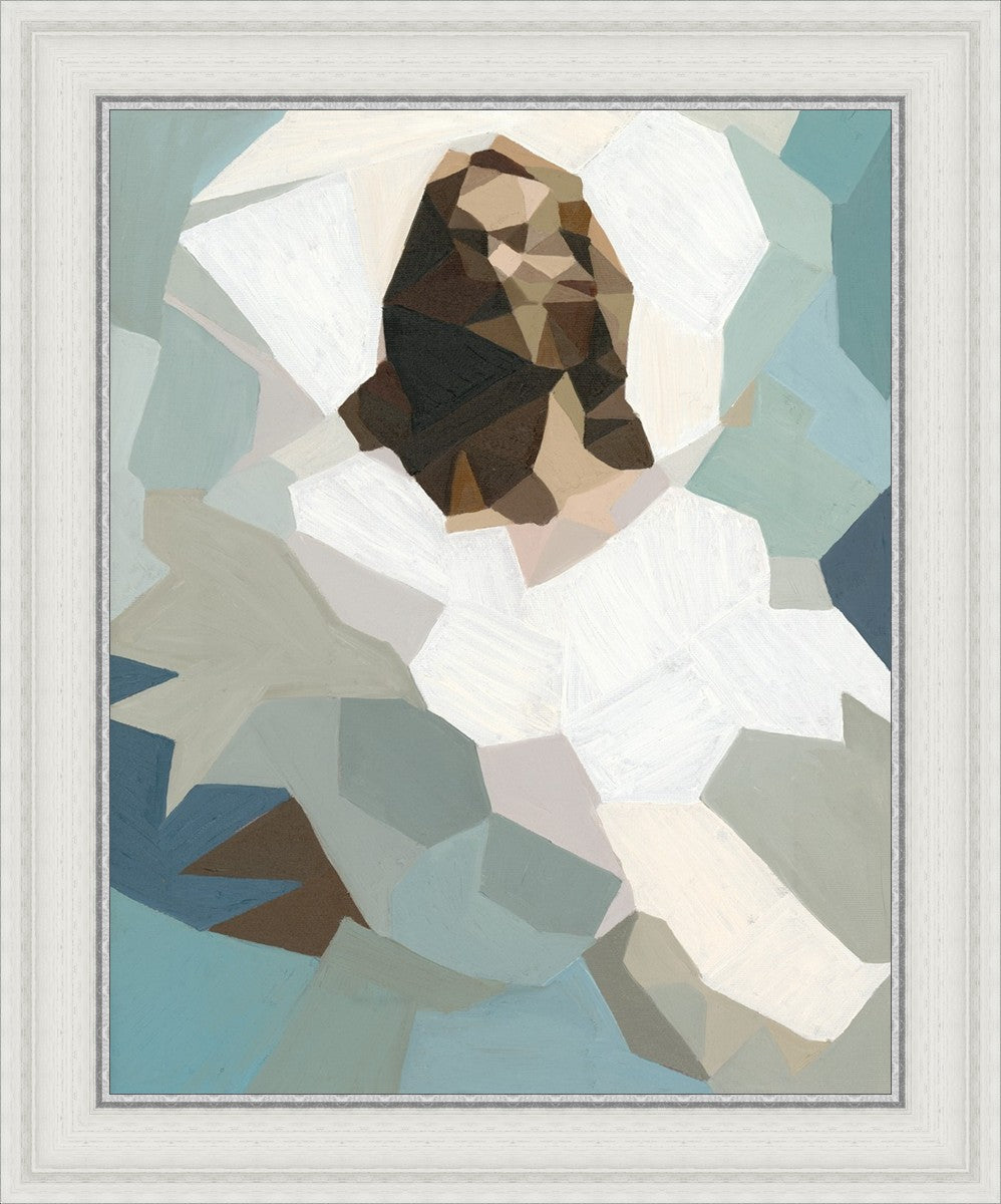 Christ In Blue By Brittany Lemmon - Religious Wall Art for Home & Church Decor - Perfect for Living Room, Bedroom & Prayer Spaces