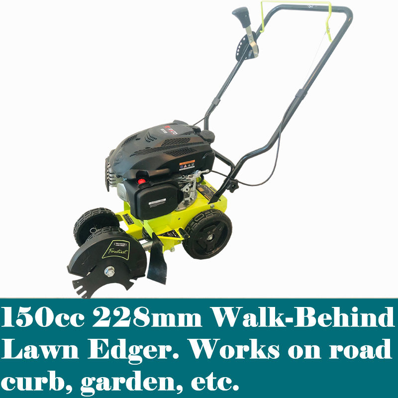 Forestwest 150CC 228MM Walk Behind Lawn Edger BM11113 - Professional Grass Trimmer for Precise Lawn Edging, Perfect for Driveways, Sidewalks & Garden Borders