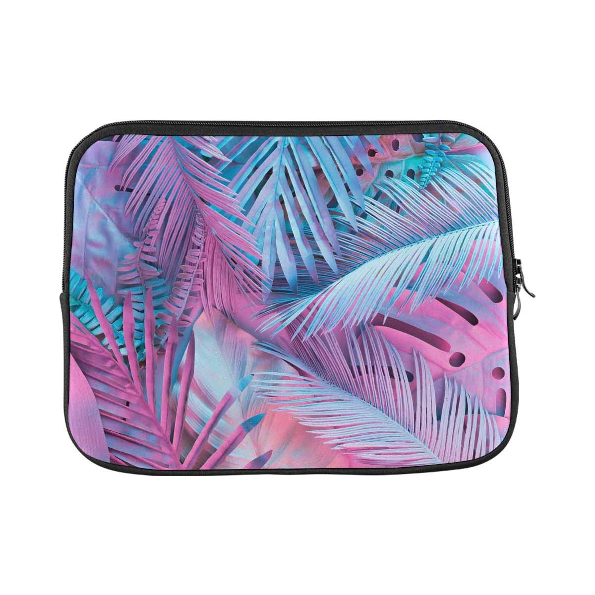 INTERESTPRINT 14 Inch Laptop Sleeve Case - Tropical Palm Leaves Design Protective Notebook Cover Pouch Bag for MacBook, Dell, HP | Perfect for Work, School & Travel
