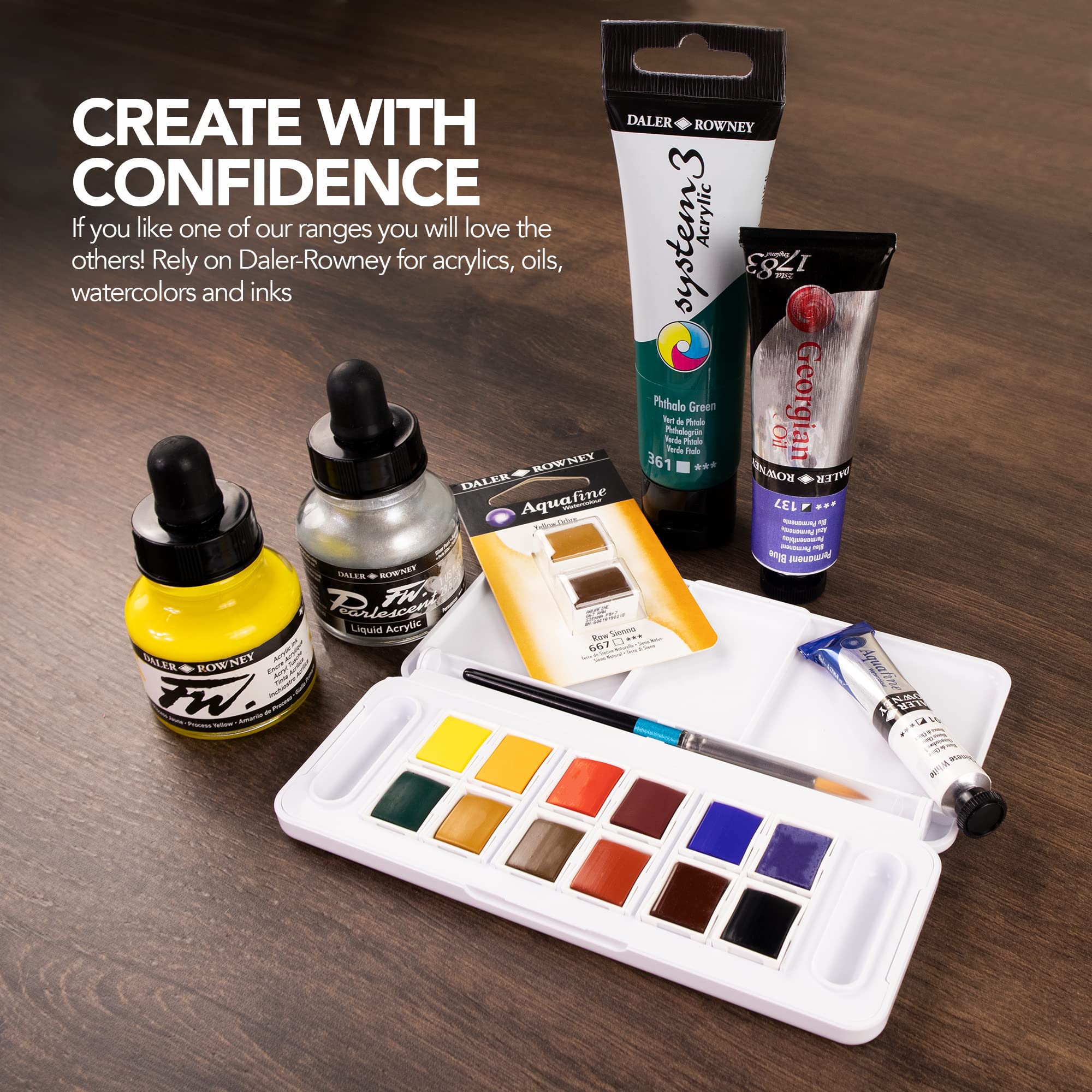 Daler-Rowney Georgian Oil Paint - Brilliant Rose (225ml) | Professional Artist Oil Colors for Canvas Painting & Portrait Art