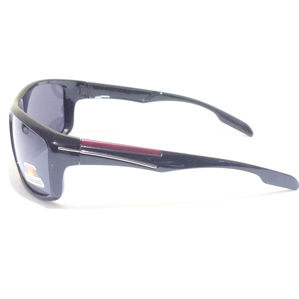 EYESafety Shine Black Polarized Sports Sunglasses 9701BKR - UV Protection for Running, Cycling & Outdoor Activities