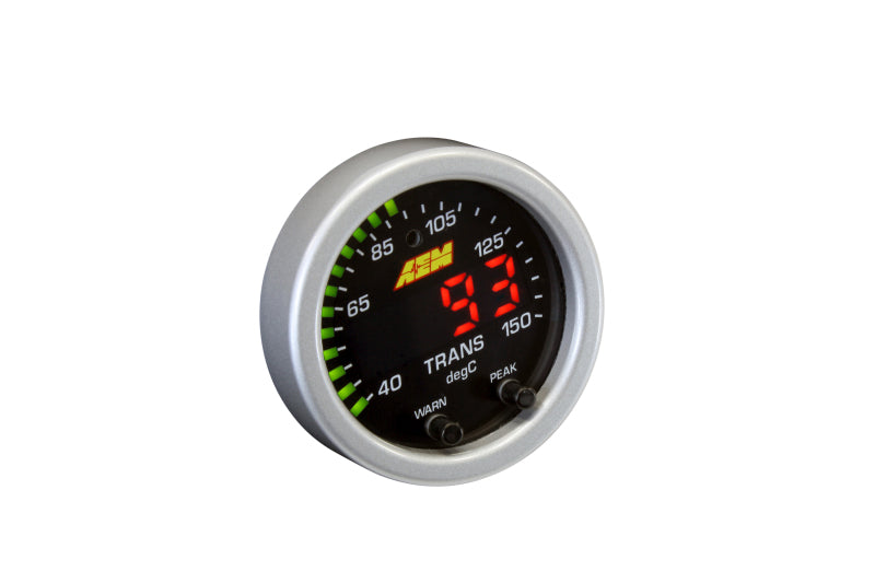 AEM X Series Temperature Gauge Kit 100-300F - Black Bezel & Water Temp Faceplate | Performance Monitoring for Cars, Trucks, Boats | Engine & Fluid Temperature Measurement