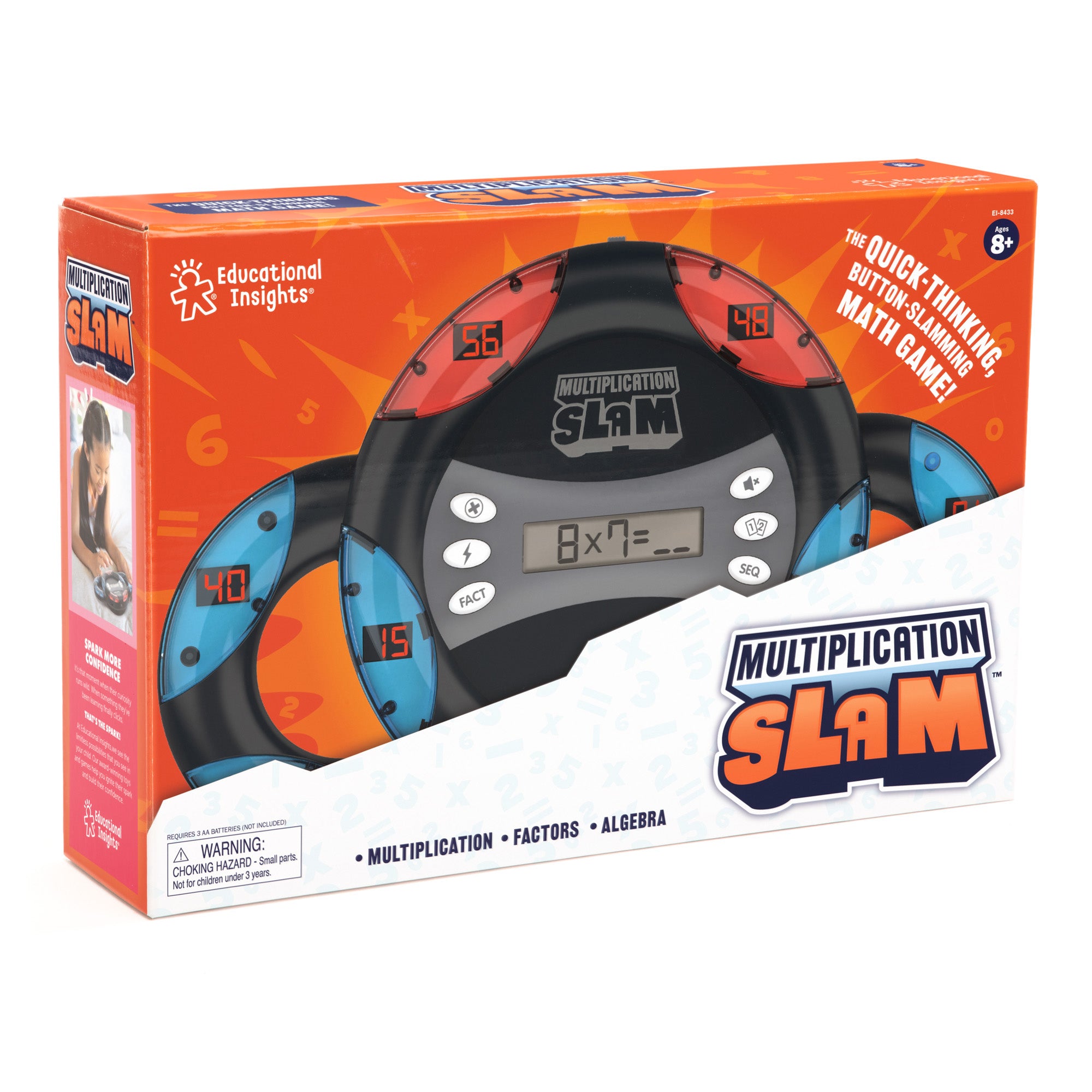 Educational Insights Multiplication Slam - Electronic Math Game for Kids, Interactive Handheld Learning Toy - Perfect for Classroom, Homeschool & Travel Math Practice