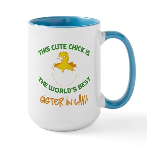 White/Blue Inside - Cute Sister In Law Large Mug