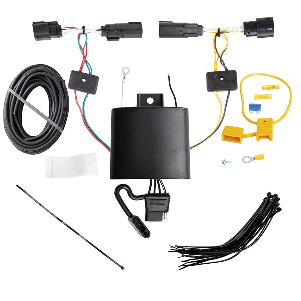 Draw-Tite T-Connector Wiring Harness for Ford Escape 2020 2021 2022 - Upgraded Circuit Protected Modulite HD with 16 Gauge Bonded Wire & 4-Way Flat Plug - Easy Plug & Play Installation for Towing Trailers, Boats, and Campers