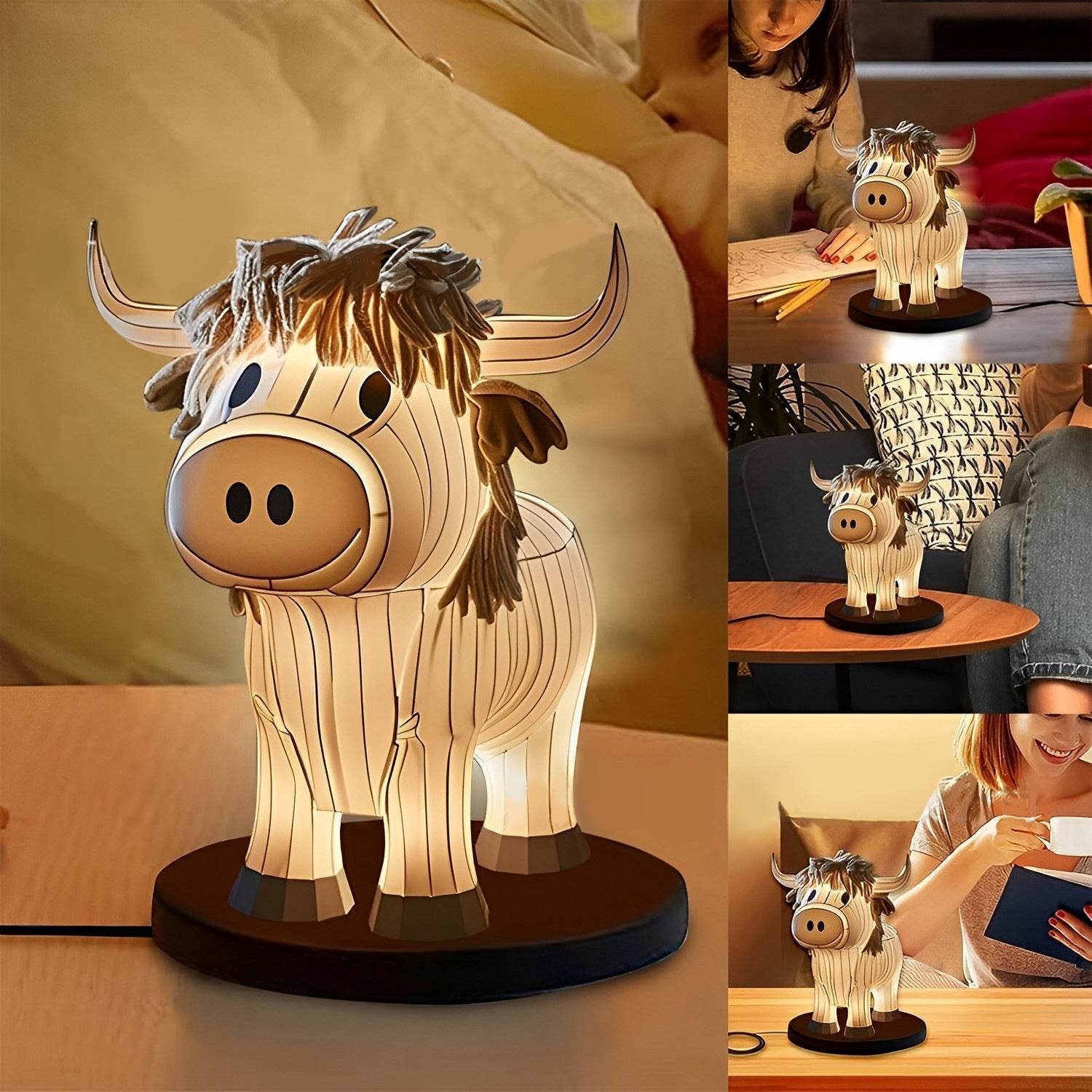 Moo N Glow: Adorable Cow-Shaped Night Light for Kids Room, Nursery Decor & Cozy Bedtime Reading