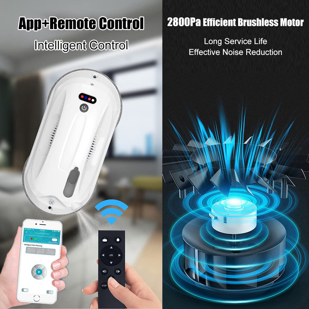 Smart Window Cleaning Robot - Automatic Glass Cleaner for Indoor & Outdoor Use - High-Rise Building Window Vacuum - Perfect for Homes, Offices, and Skyscrapers