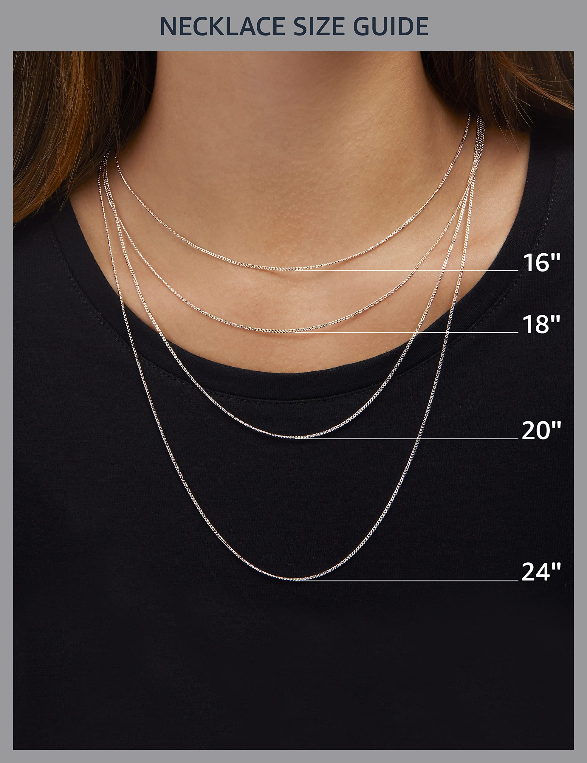 Amazon Essentials Diamond 3 Stone Pendant Necklace (1/4 cttw), 18
