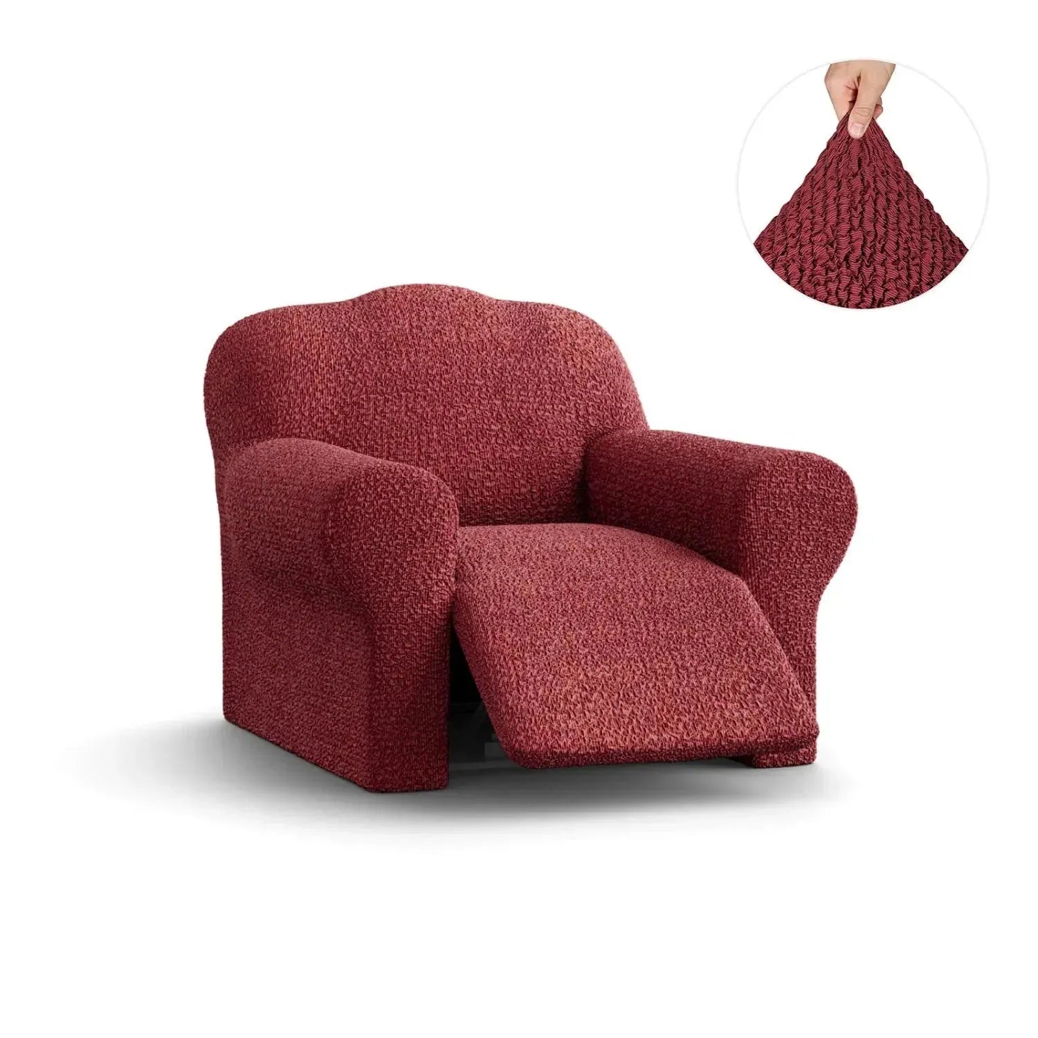 Comfortable Reclining Armchair Slipcover - Mille Righe Collection | Stretchable & Washable Sofa Cover for Living Room, Bedroom, or Home Theater