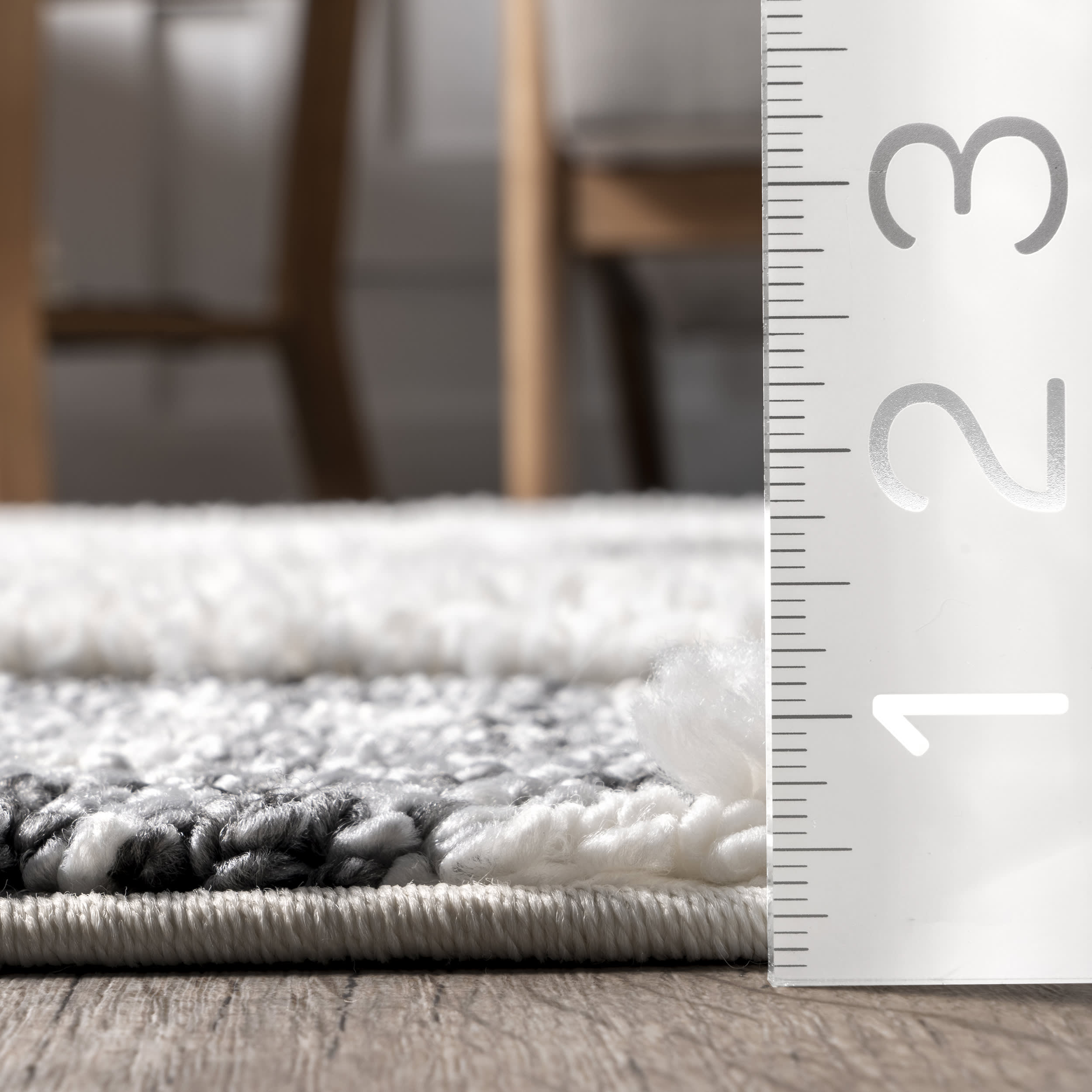 Luxury Andi Raised Diamonds Area Rug - Soft Grey Modern Home Decor for Living Room, Bedroom & Office