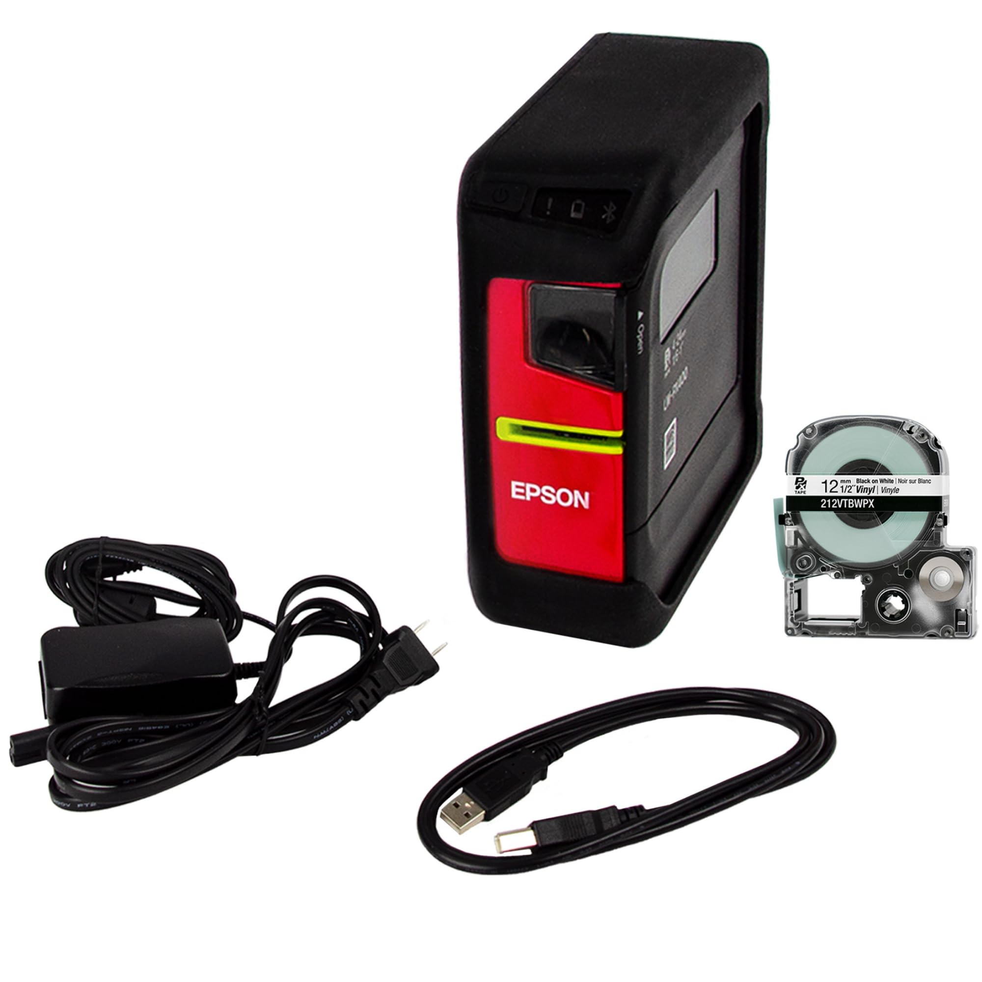 LABELWORKS Epson LW-PX400 Industrial Label Maker Kit - Complete Wireless Label Printer with Accessories, Shrink Tube & Self-Laminating Wrap | Portable for Warehouse, Office & Home Organization | Barcode, Cable & Asset Labeling Solution