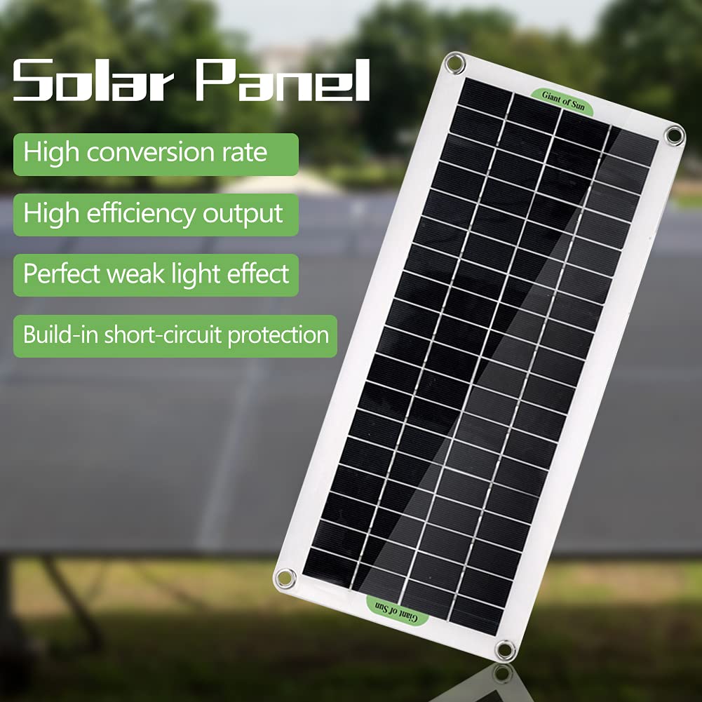 30W Flexible Polycrystalline Solar Panel - Portable & Lightweight for RV, Camping, Boating, Hiking & Emergency Power Supply | Waterproof & Durable Outdoor Solar Charger