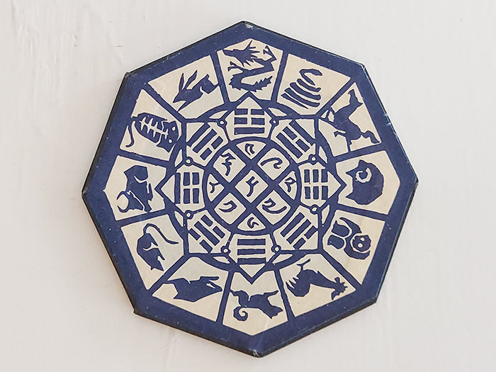 Shin Kogei Year of the Dragon Ceramic Coaster Set - Chinese Zodiac Decorative Drink Coasters for Home, Office & Gifts - Lunar New Year, Feng Shui Decor, Table Protection
