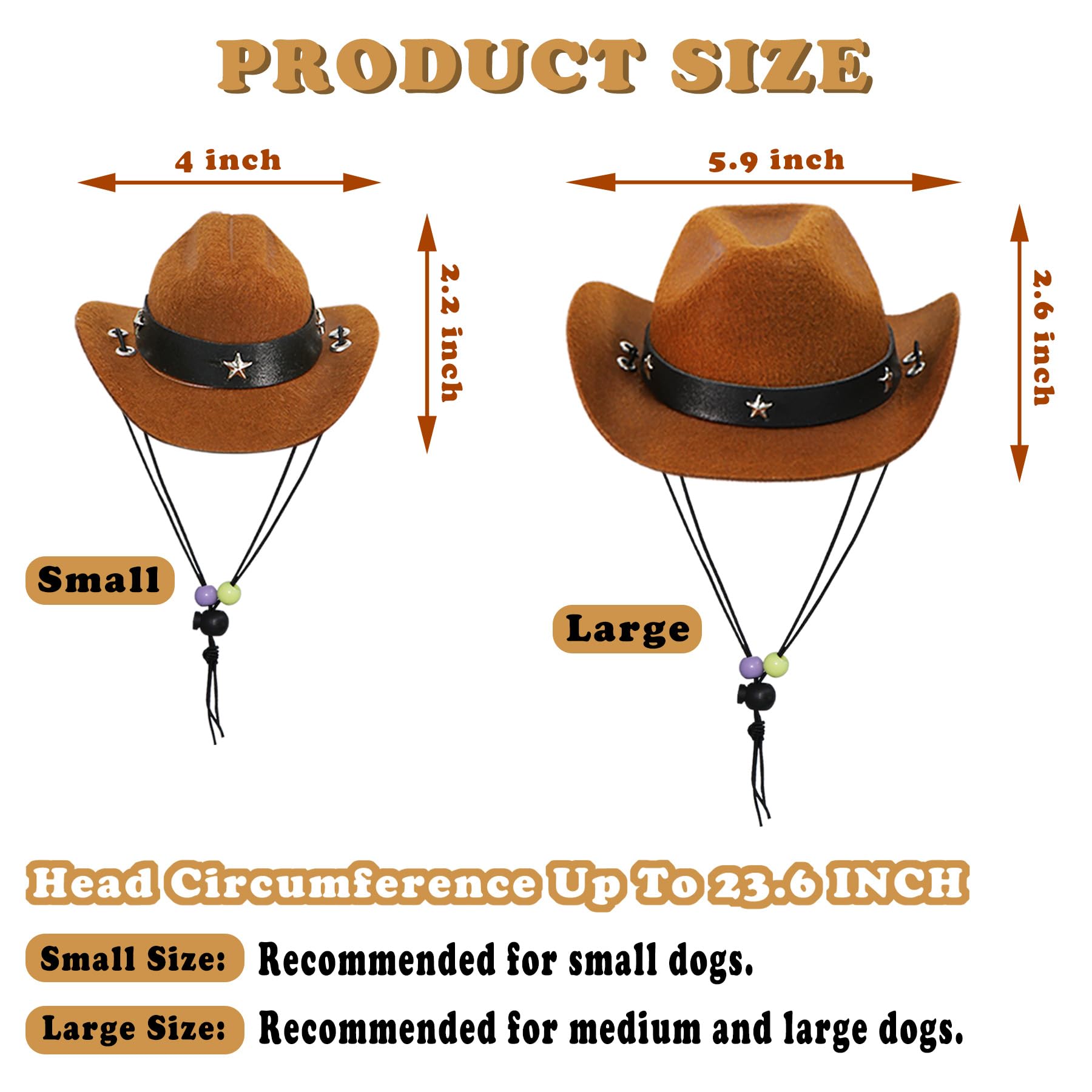 Funny Dog Cowboy Costume for Halloween - Brown Hat & Red Bandana Scarf Set for Small, Medium & Large Dogs | Perfect for Pet Parties, Trick-or-Treating & Photo Shoots
