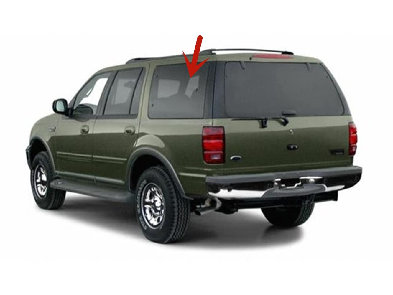 Replacement Left Side Rear Quarter Window Glass for 1997-2002 Ford Expedition - Durable OEM Fit - Perfect for Window Repair & Restoration Projects