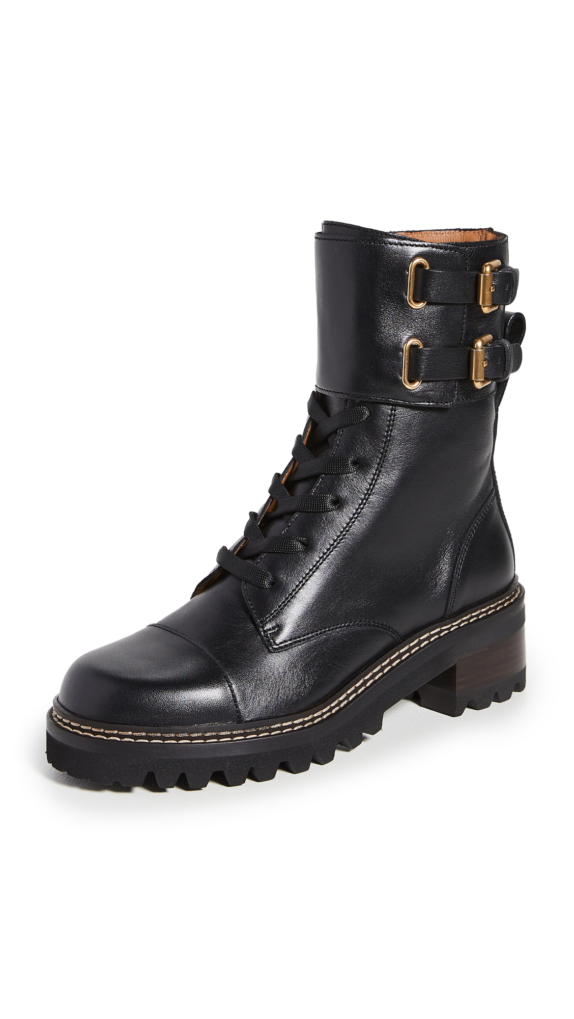 See by Chloe Women's Mallory Boots - Stylish Ankle Boots for Women | Fashionable Leather Booties with Block Heel | Perfect for Fall, Winter & Office Wear