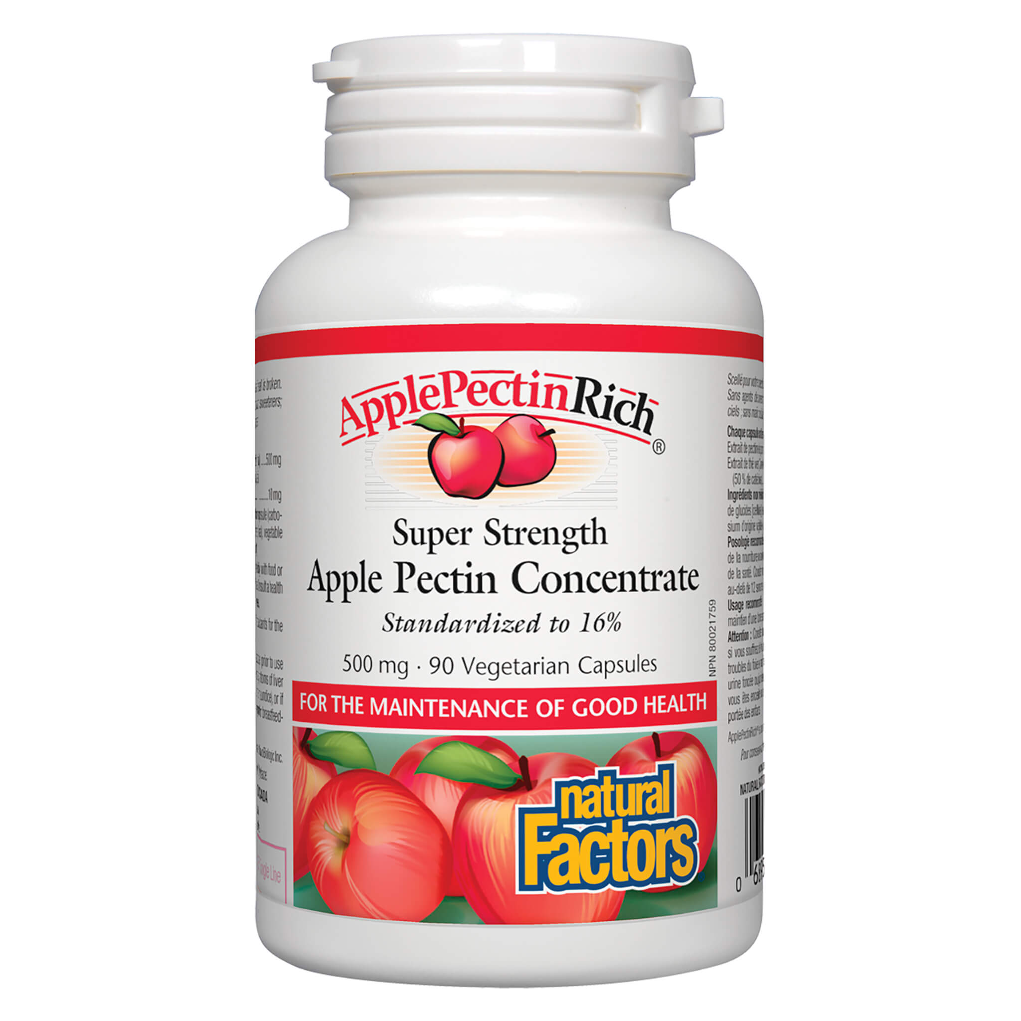 Apple Pectin Rich 500mg Supplement - Supports Digestive Health & Detox - Perfect for Gut Wellness & Immune Support