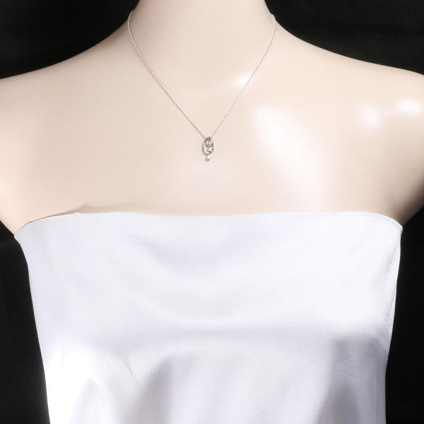 18K White Gold Diamond Pendant Necklace - 0.20ct Round Cut Diamond, 2.0g, 39cm Chain - Elegant Jewelry for Women, Perfect Gift for Anniversary, Valentine's Day & Special Occasions