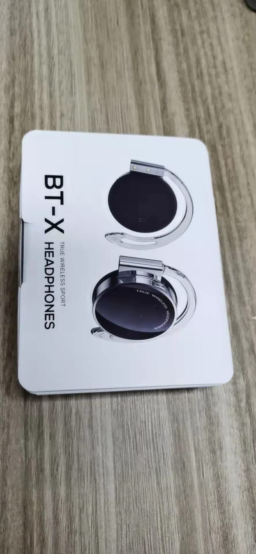 Bluetooth 5.3 Wireless On-Ear Clip Headphones with Ear Hook - Open Ear Design for Comfortable All-Day Use - Perfect for Home, Office, Gym & Outdoor Activities