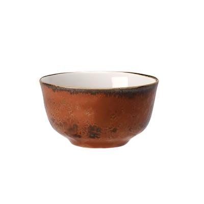 Steelite Craft 8 Oz Terracotta Bouillon Cups - Set of 12 for Soup, Broth & Desserts - Durable Restaurant & Home Kitchen Serveware