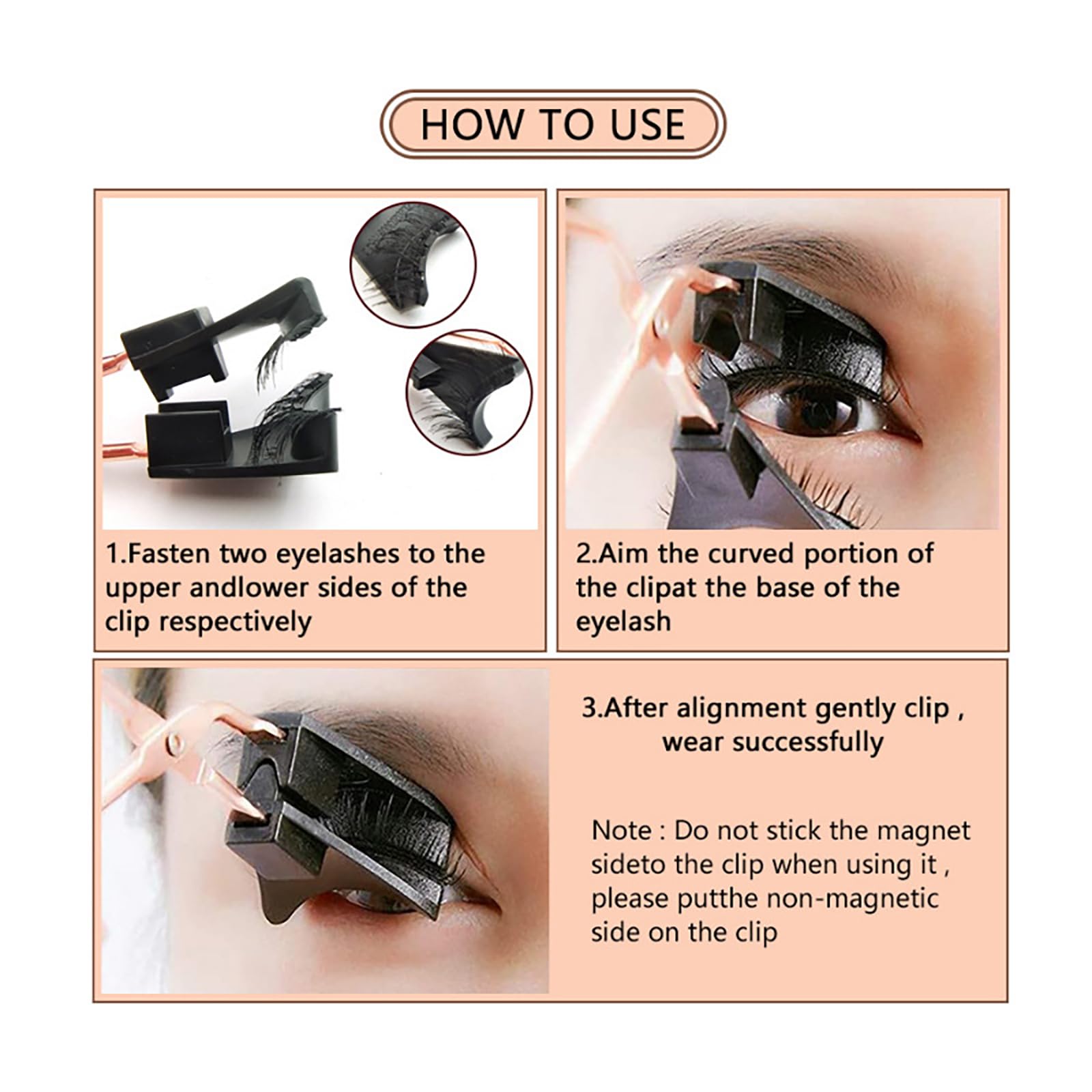 Pure Vie Magnetic Eyelashes Kit - 5 Pairs 3D Half False Lashes, Natural Cat Eye Mascara Effect, Professional Individual Lash Extensions for Women & Teens | Perfect for Parties, Weddings & Daily Makeup