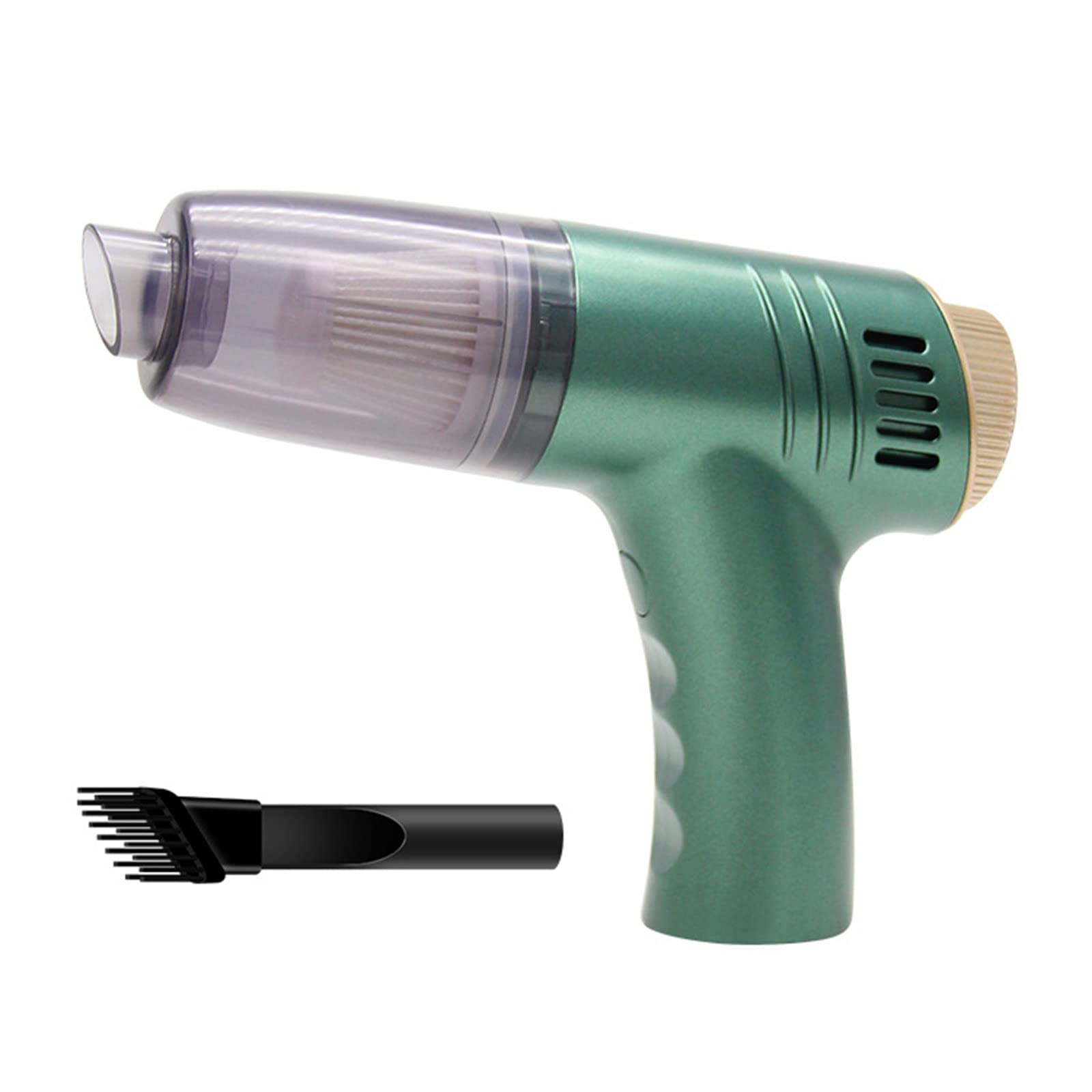 Rechargeable USB Handheld Vacuum Cleaner - Lightweight Portable Car Vacuum with 1500mAh Battery, 3H Fast Charge & HEPA Filter - Perfect for Keyboard, Car Interior, Sofa Crevices & Small Space Cleaning (Green)