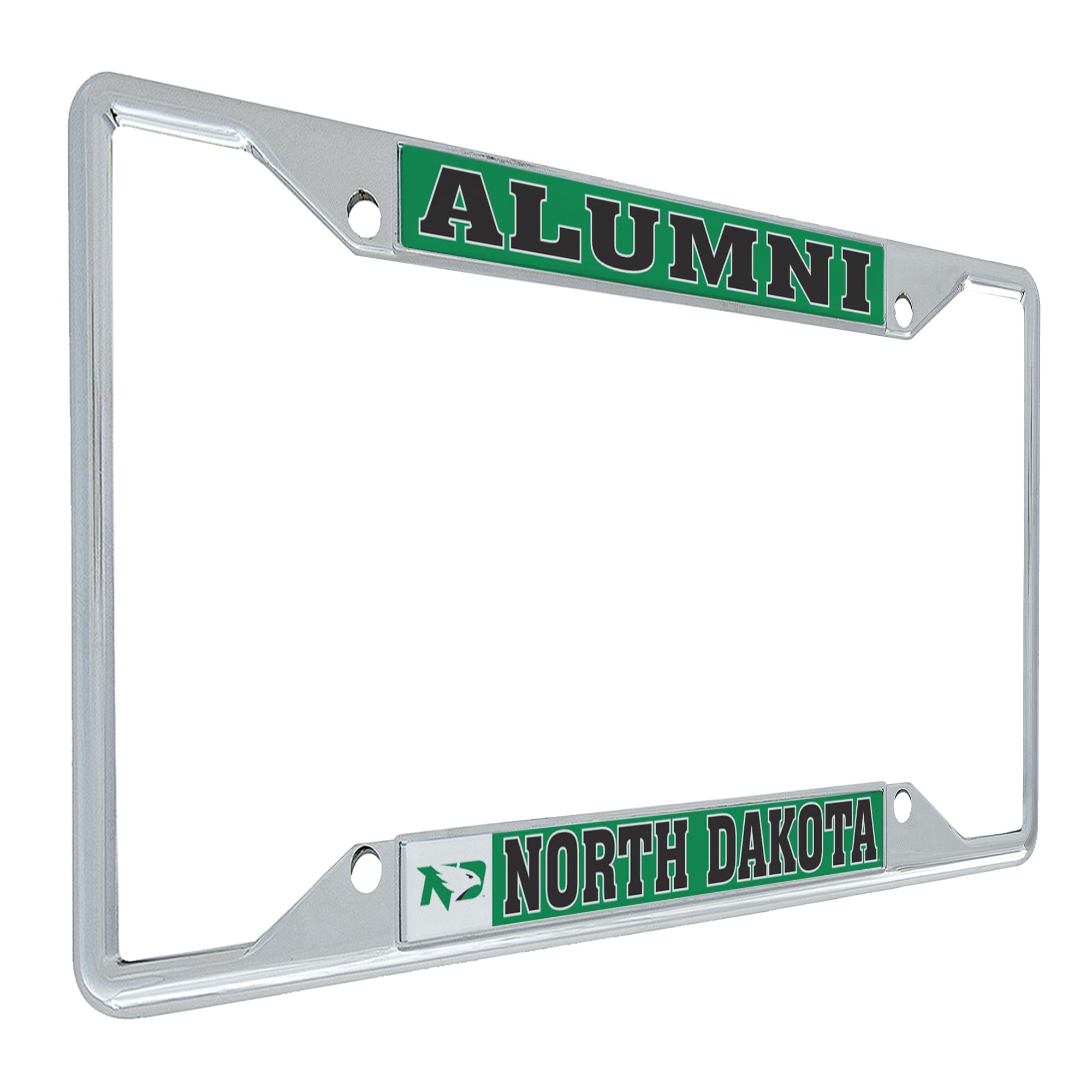 University of North Dakota Fighting Hawks Alumni Car License Plate Frame - Metal Cactus Design Front/Rear Tag Holder for College Pride & Tailgating