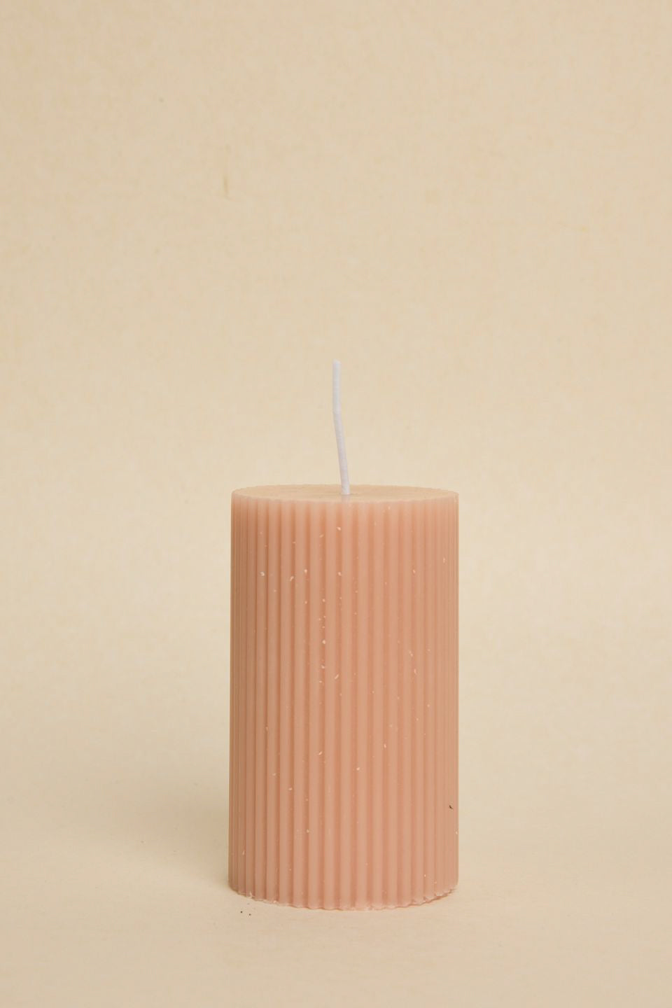 Handmade Soy Wax Candle with Flat Head and Ribbed Column Design - Perfect for Home Decor, Relaxation, and Romantic Ambiance