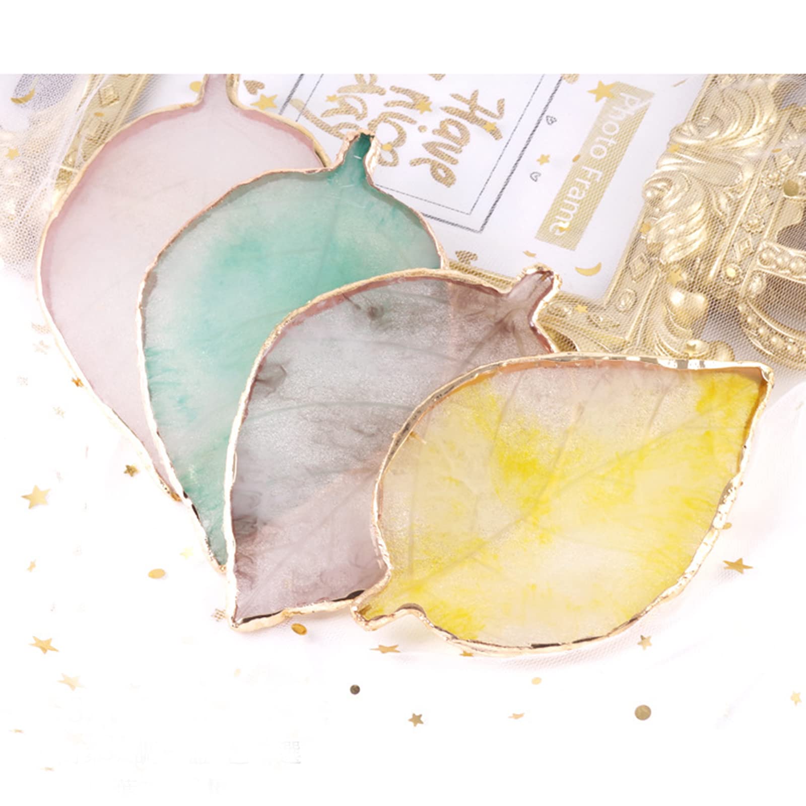 Professional Nail Art Palette - Nail Polish Mixing Plate, Makeup Palette for Nail Tips & Art Display (Yellow Leaf) | Perfect for Salon, DIY Manicure & Nail Art Design