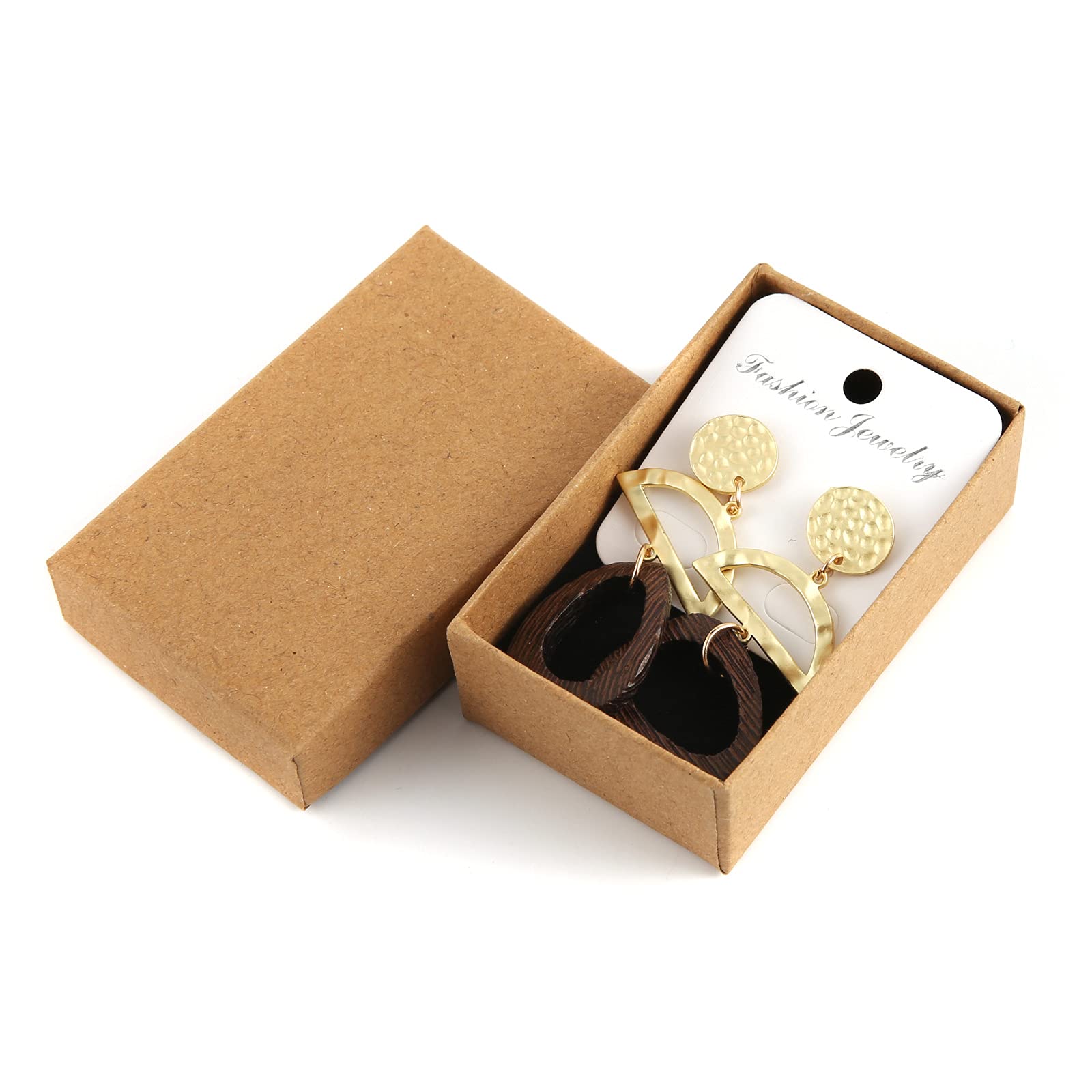 STWTR Women's Natural Wood Earrings - Minimalist Retro Hollow Design, Stainless Steel Hook, Lightweight Fashion Jewelry Set for Casual Wear, Office, and Boho Outfits