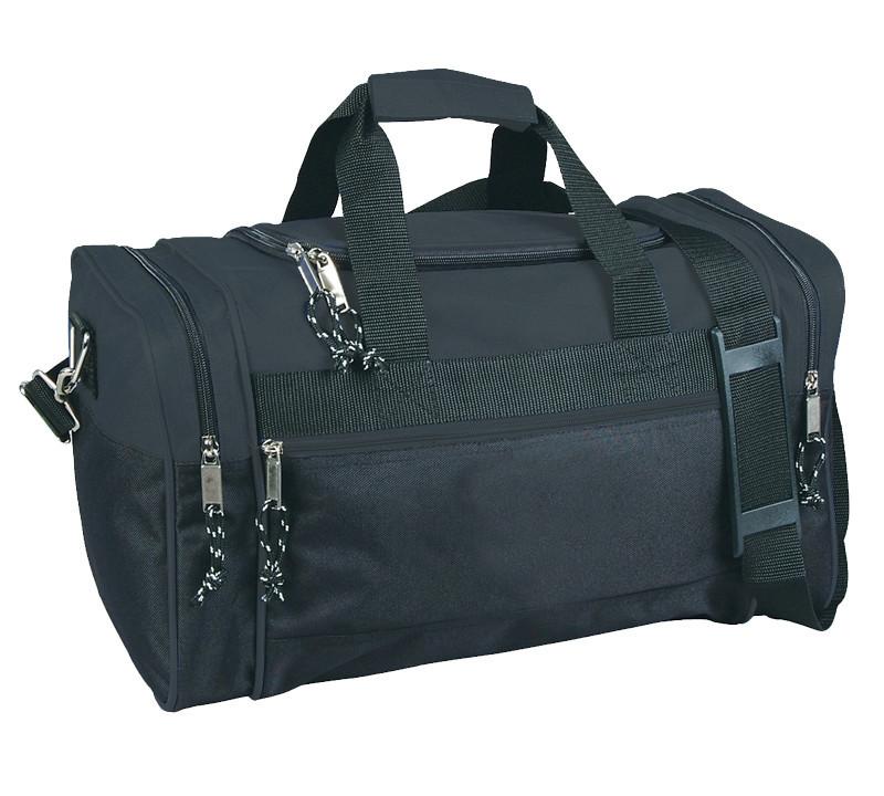 Premium Black Duffel Bag with Multiple Pockets - Perfect for Gym, Travel & Sports Gear Storage | Durable Carry-On Luggage for Men & Women