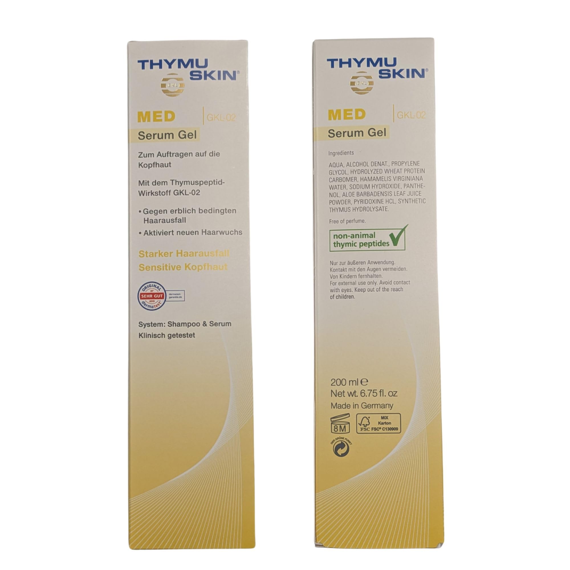 Thymuskin Med Serum Gel - Advanced Hair Growth Peptide Serum for Thicker, Fuller Hair - Multi-Peptide Formula for Scalp Health & Hydration - Best for Thinning Hair & Hair Loss Treatment - Perfect for Daily Hair Care Routine & Scalp Massage