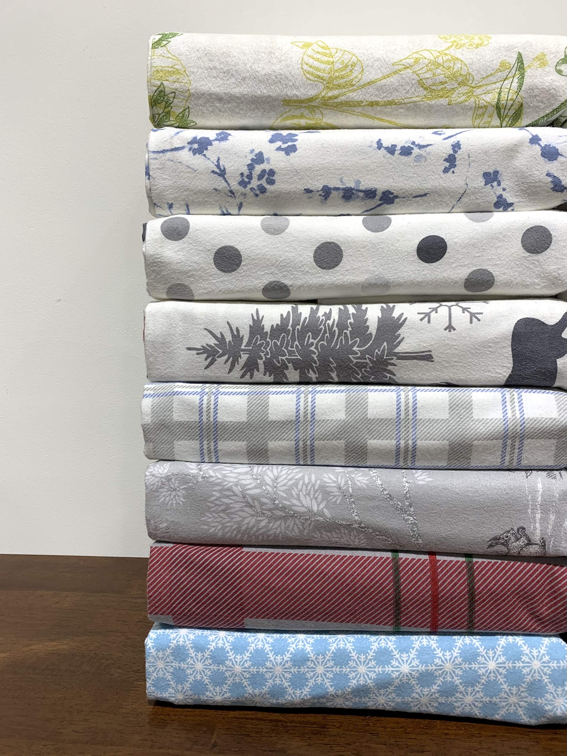 Royal Tradition Heavyweight Flannel King Size 4-Piece Bed Sheet Set - 100% Cotton, 170 GSM, Christmas Deer Print - Cozy Winter Bedding for Holiday Decor & Cold Weather Comfort