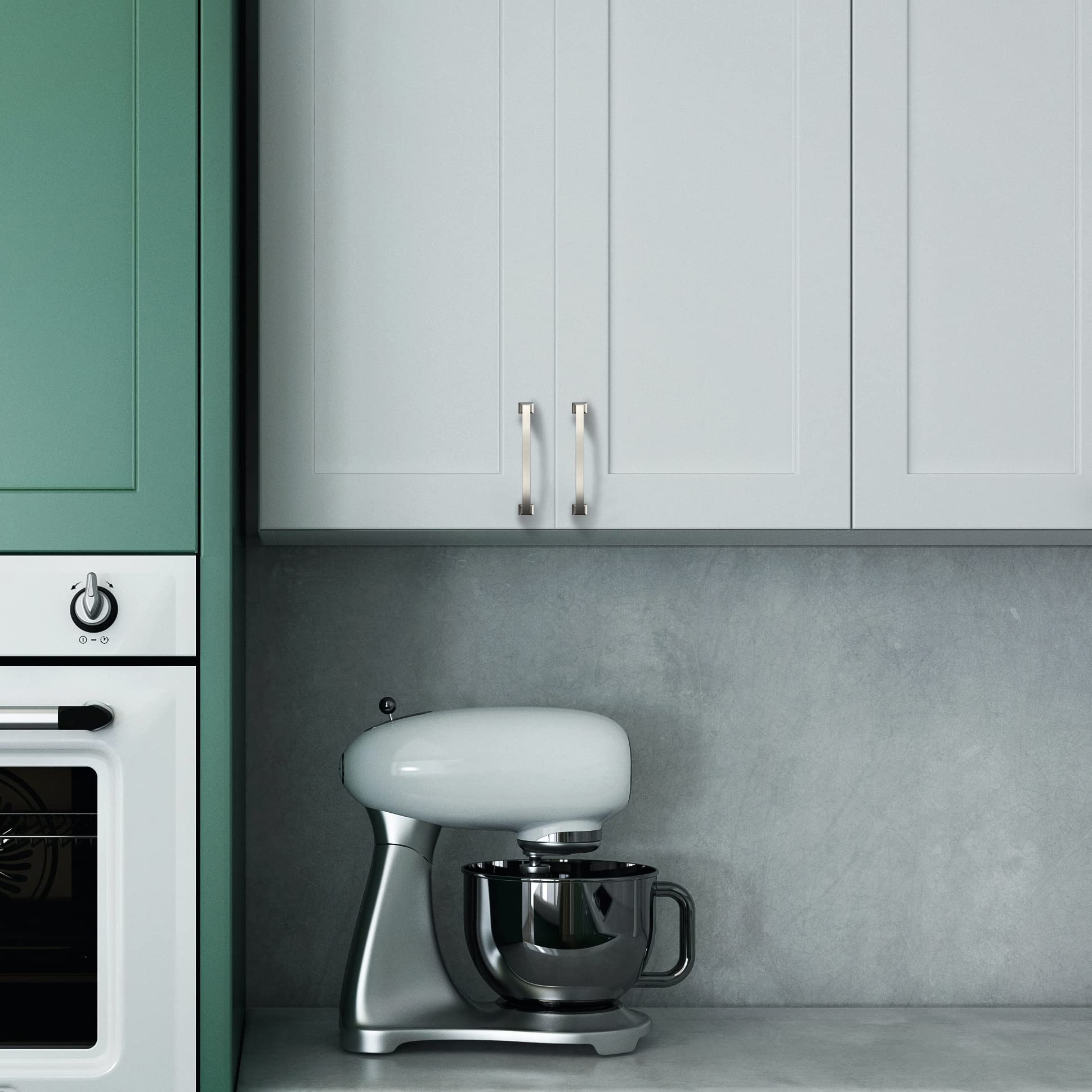 30 Pack 5 Inch (128mm) Brushed Satin Nickel Cabinet Handles - Kitchen Cabinet Pulls Hardware for Drawers & Cupboards | Durable & Stylish Upgrade for Home Kitchen & Bathroom Renovation