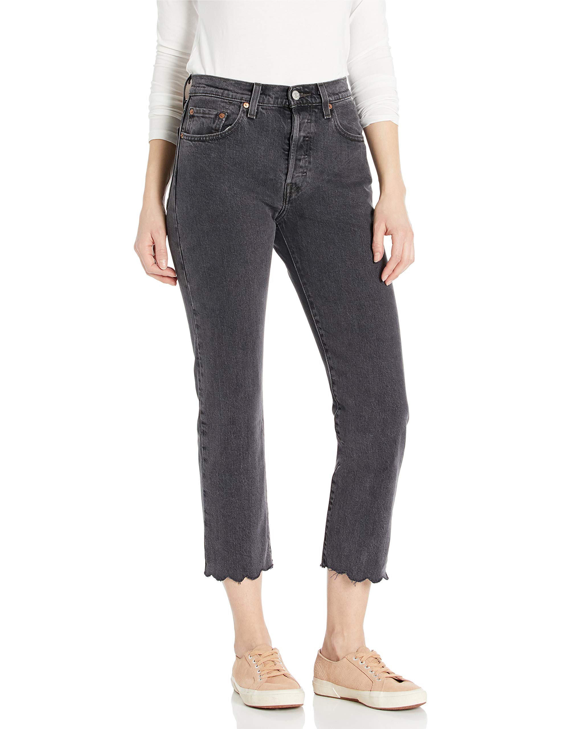 Levi's Women's 501 Crop Jeans - High Waist Straight Leg Denim Pants for Casual Wear & Everyday Outfits