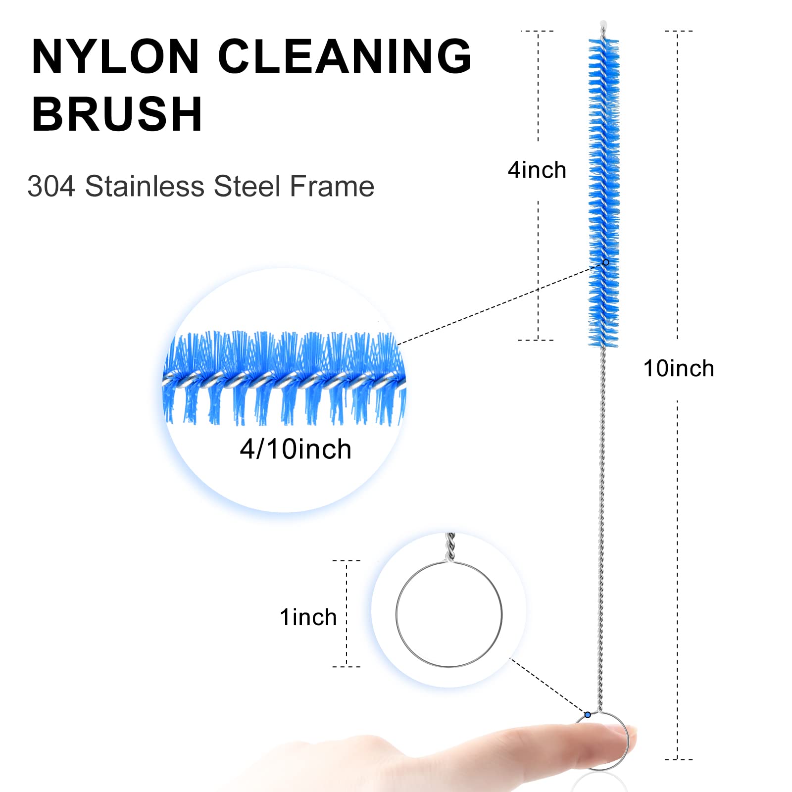 Flexible Drain Brush Cleaner Kit - 5ft CPAP Hose & Tube Cleaner for Aquarium, Sinks, Vases