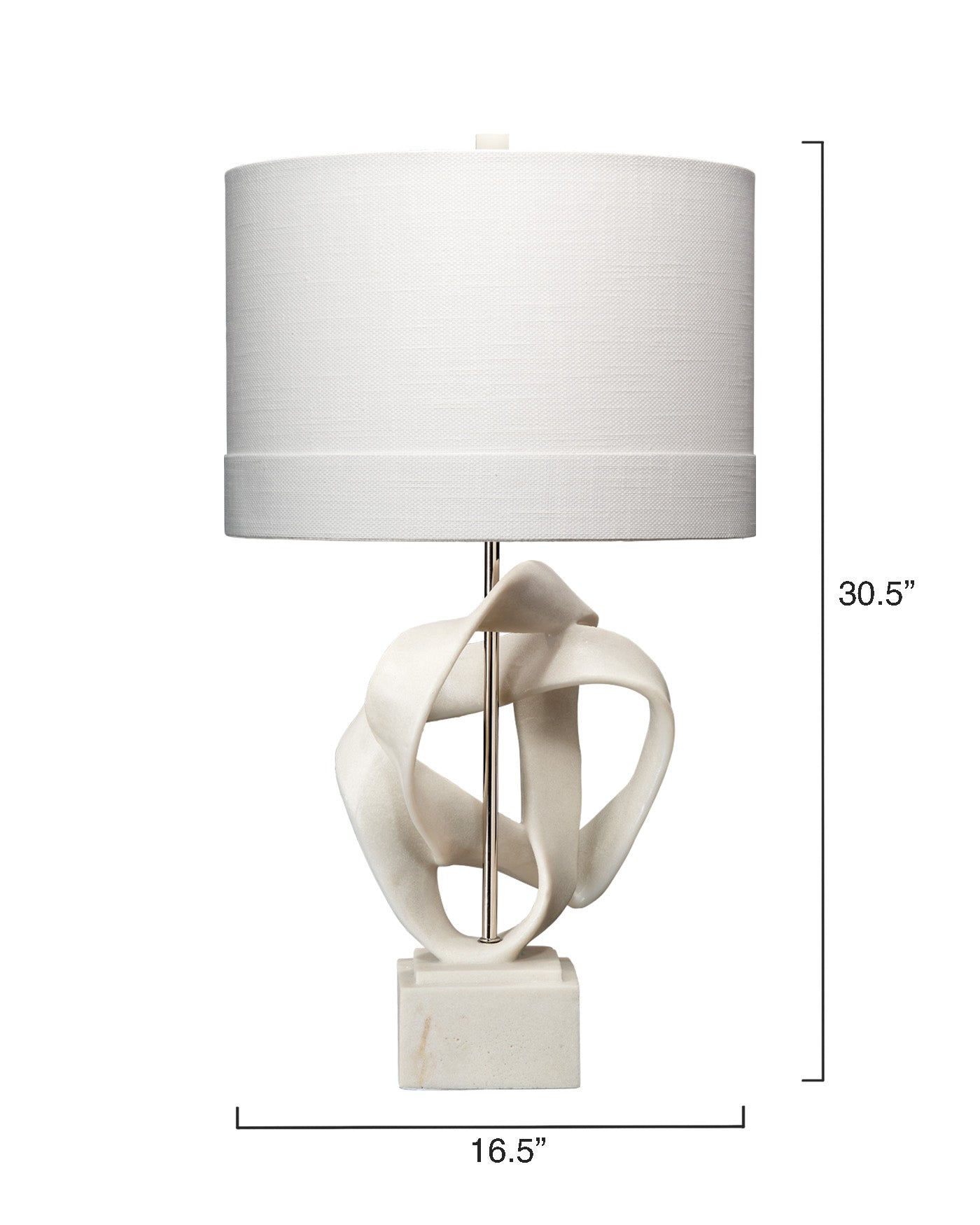Modern White Intertwined Table Lamp - Elegant Home & Office Lighting for Bedroom, Living Room, and Study Desk