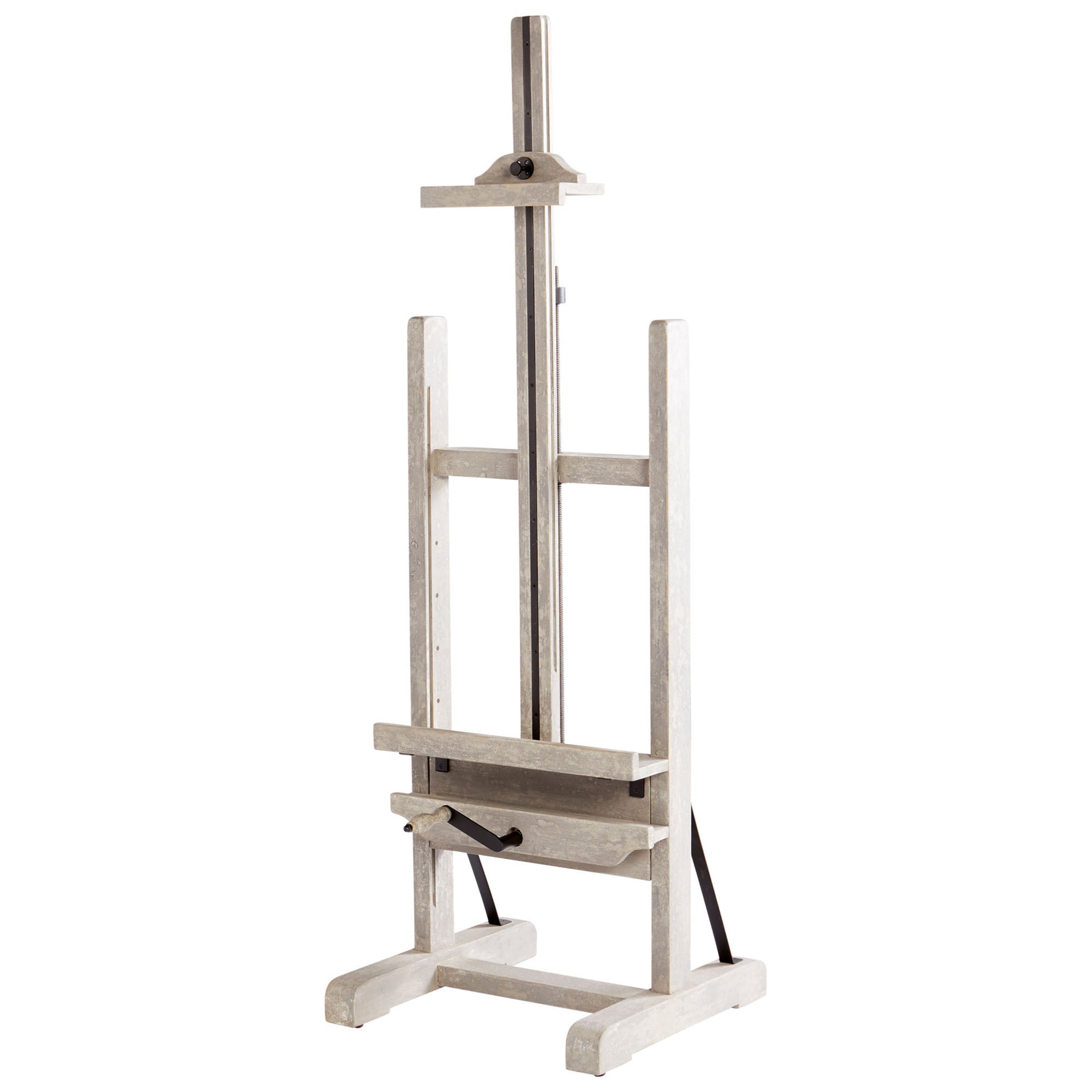Cyan Design 09597 Reagen Easel - Weathered Grey Wooden Display Stand for Artwork, Chalkboards & Photos | Perfect for Home Decor, Studios & Galleries