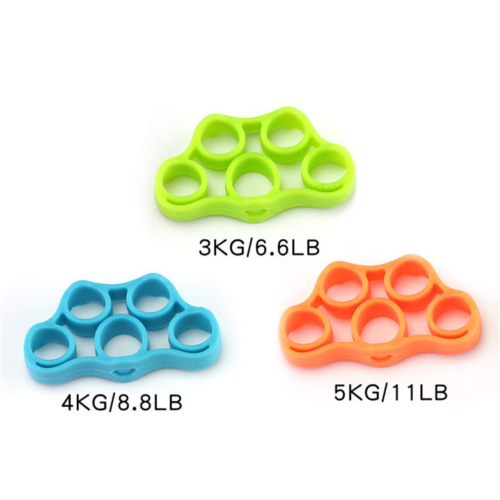 3PCS Finger Stretcher Resistance Bands - 6.6/8.8/11lbs Strength Trainer for Forearm & Finger Exercises, Guitar Players & Rock Climbing - Improve Grip & Dexterity for Musicians, Climbers & Fitness Enthusiasts