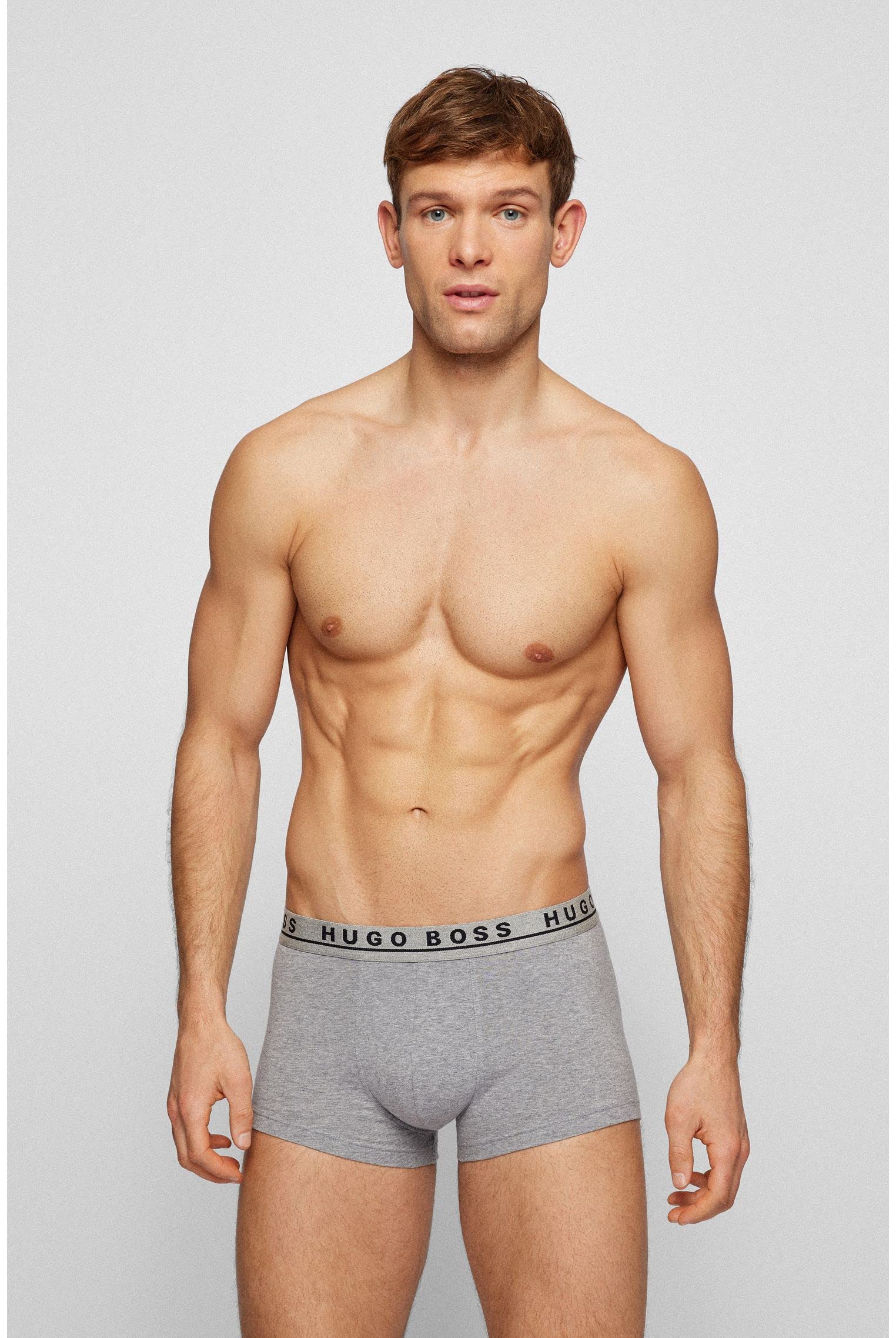 BOSS 3 Pack Men's Boxer Briefs - Soft Cotton Underwear for Comfort & Support - Perfect for Workout, Travel & Everyday Wear
