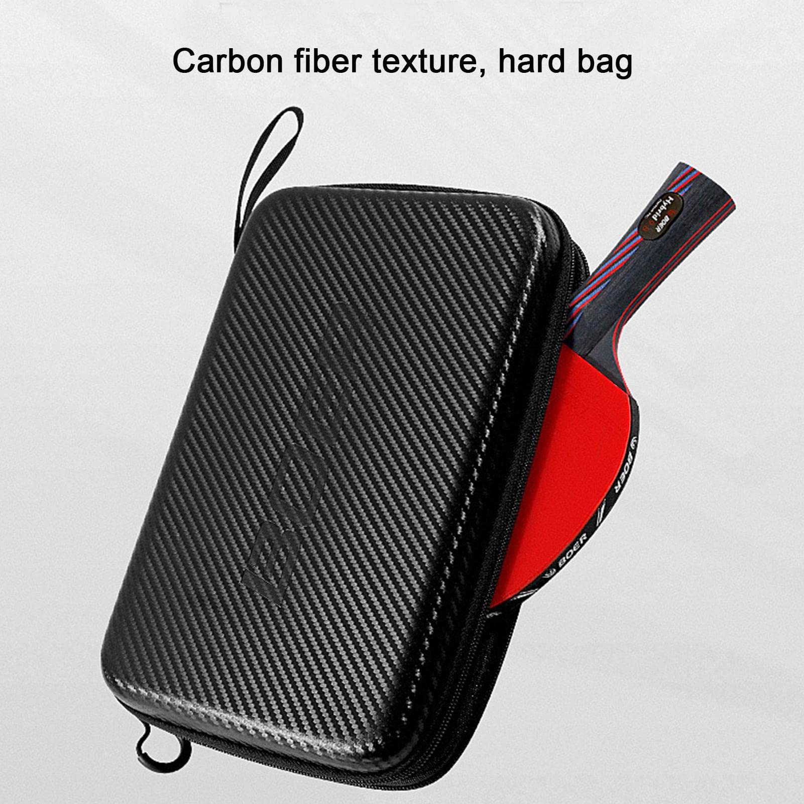 Premium Hard Table Tennis Bag - Waterproof Paddle Case with Large Storage for 2 Rackets & Balls | Durable Hard Shell Protection for Tournaments, Training & Travel