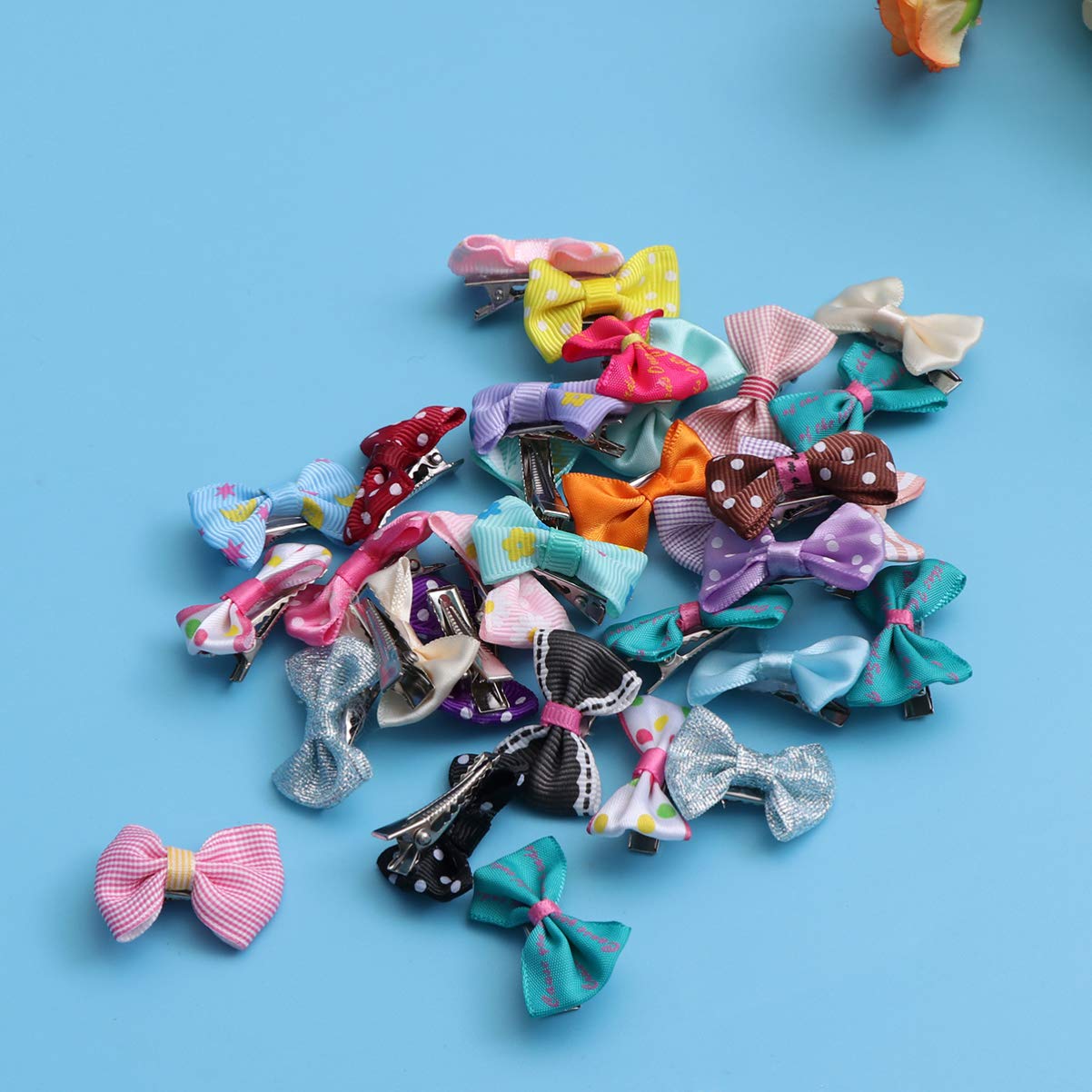 Balacoo 30pcs Small Dog Hair Bows with Clips - Pet Grooming Supplies for Puppies