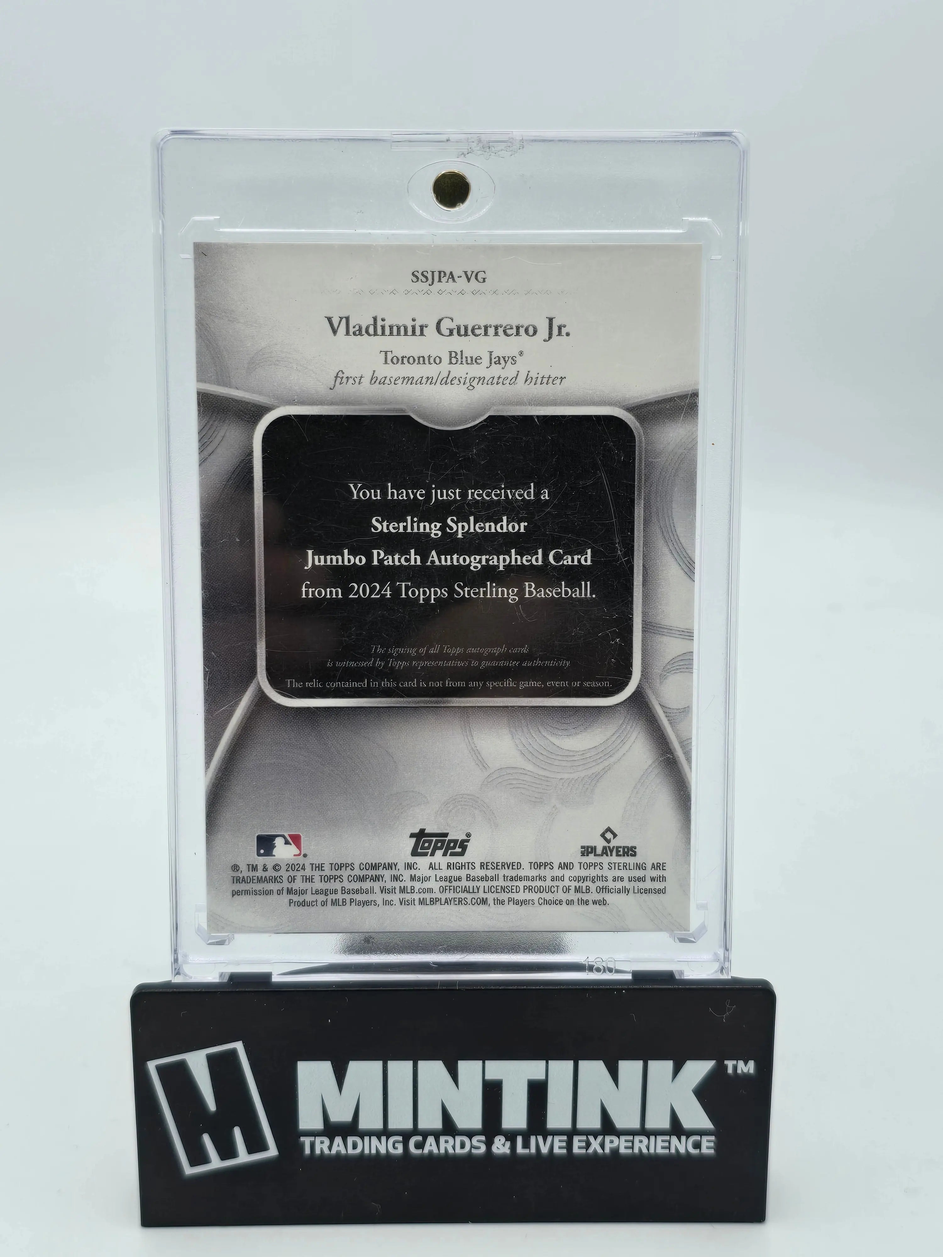 2024 Topps Sterling Baseball Vladimir Guerrero Jr. Splendor Jumbo Patch Auto 5/5 - Rare Collectible Sports Card for Baseball Fans & Memorabilia Collectors - Perfect for Display, Investment, and Trading